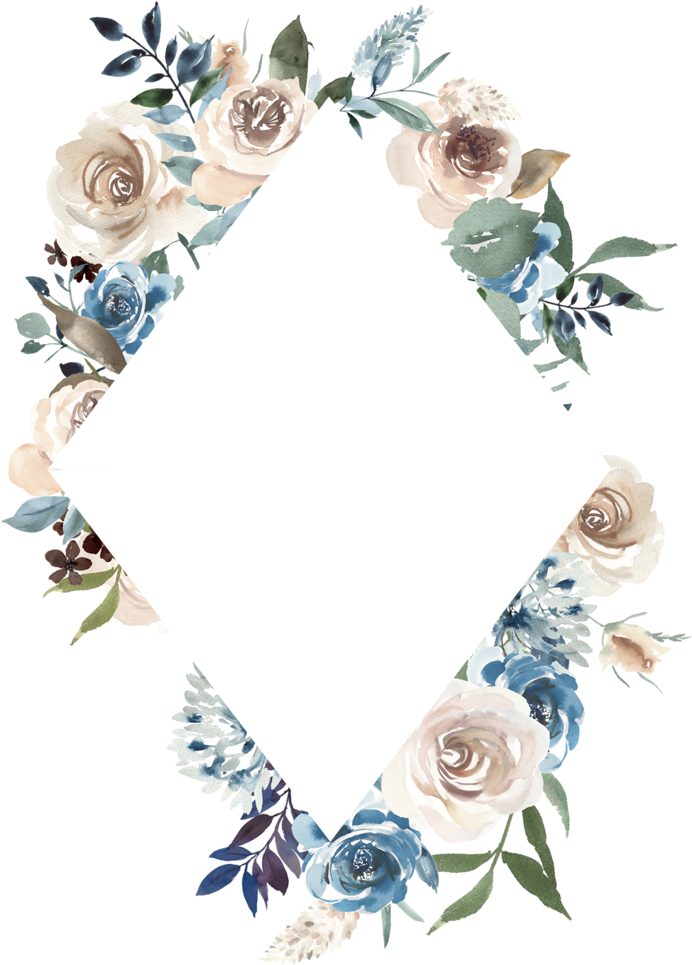 Фотки Flower Frame, Cute Wallpaper, Wallpaper Background, Invitation Blue Watercolor Flower Clipart, transparent png image