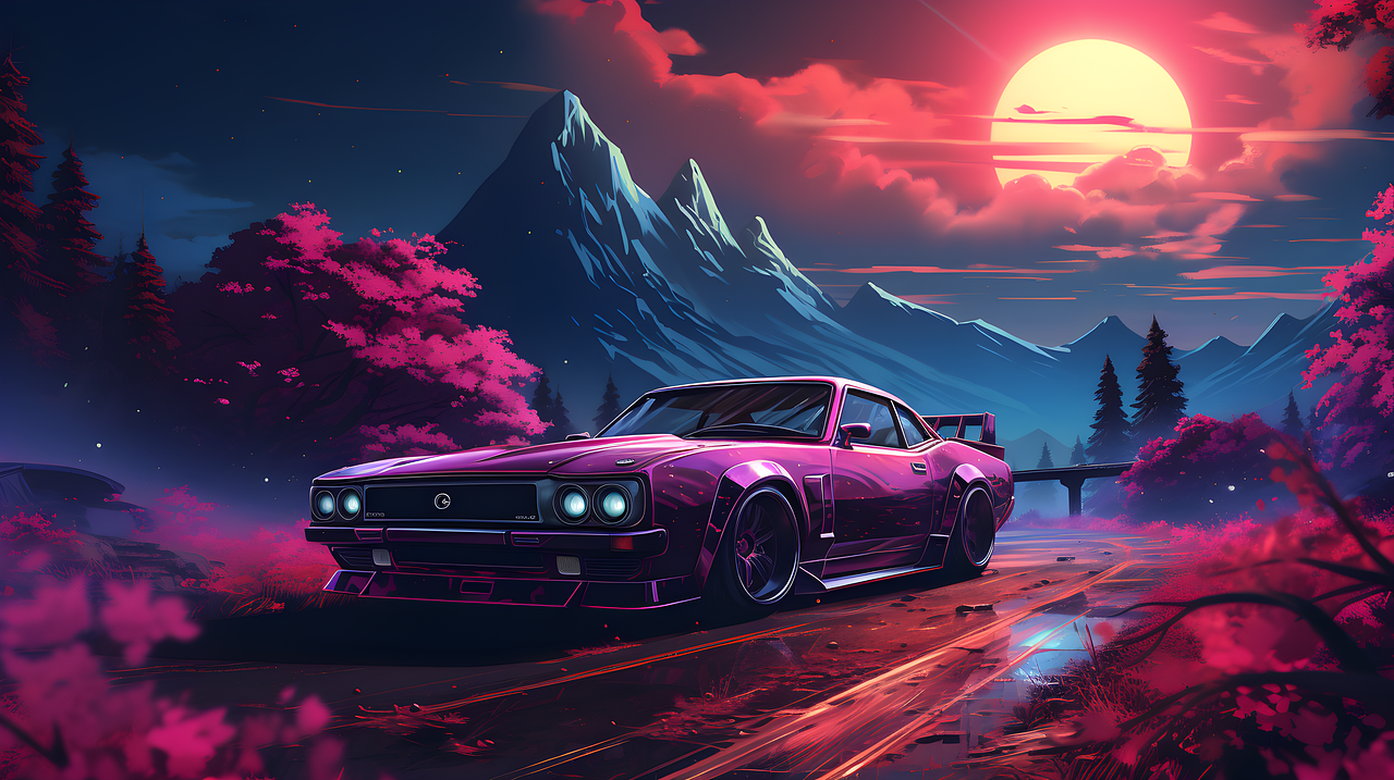 Download Mountains Automobile Royalty Free Stock Illustration Image