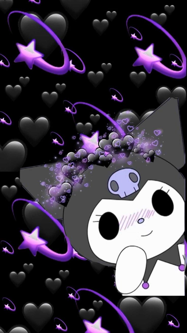 Kuromi Wallpaper Discover more cute, desktop, halloween, hello kitty, iphone wallpaper.. Purple wallpaper iphone, My melody wallpaper, Rabbit wallpaper