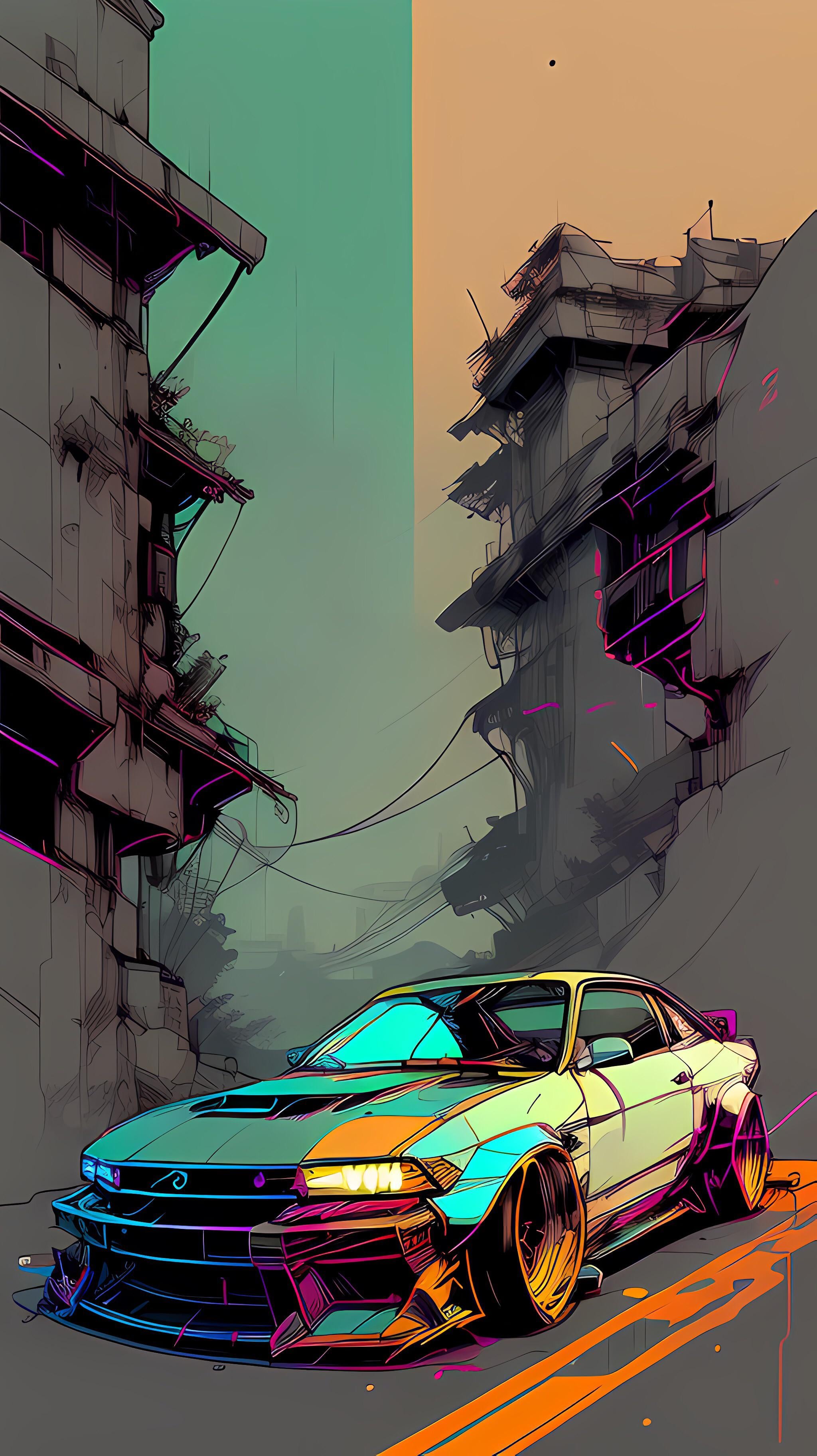 I used stable diffusion AI to make myself some wallpaper