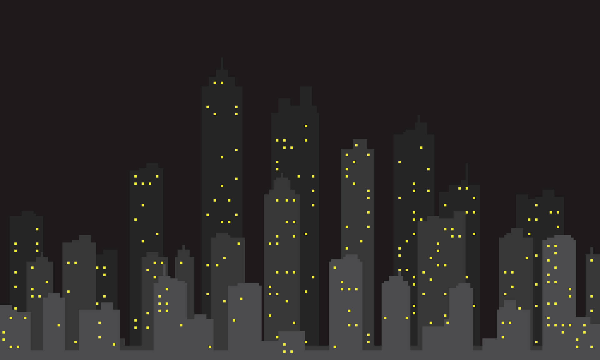Download Aesthetic Desktop Night City Vector Wallpaper
