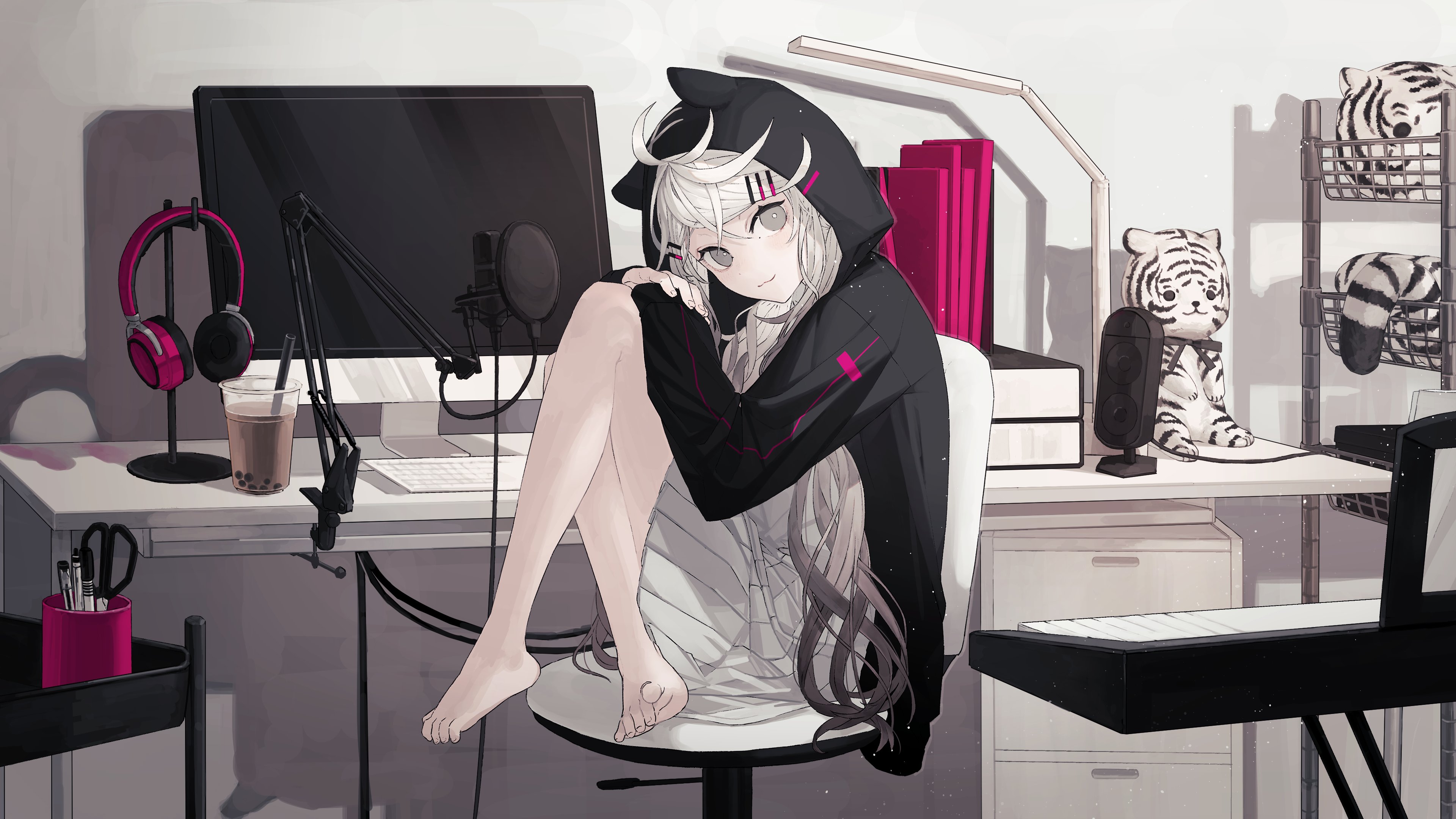 White Anime Girl Anime Girl Anime Room