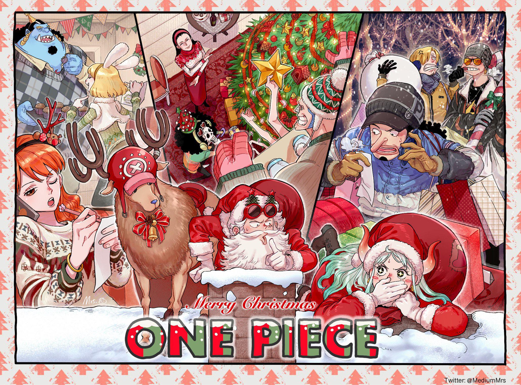 Merry Christmas One Piece. Art