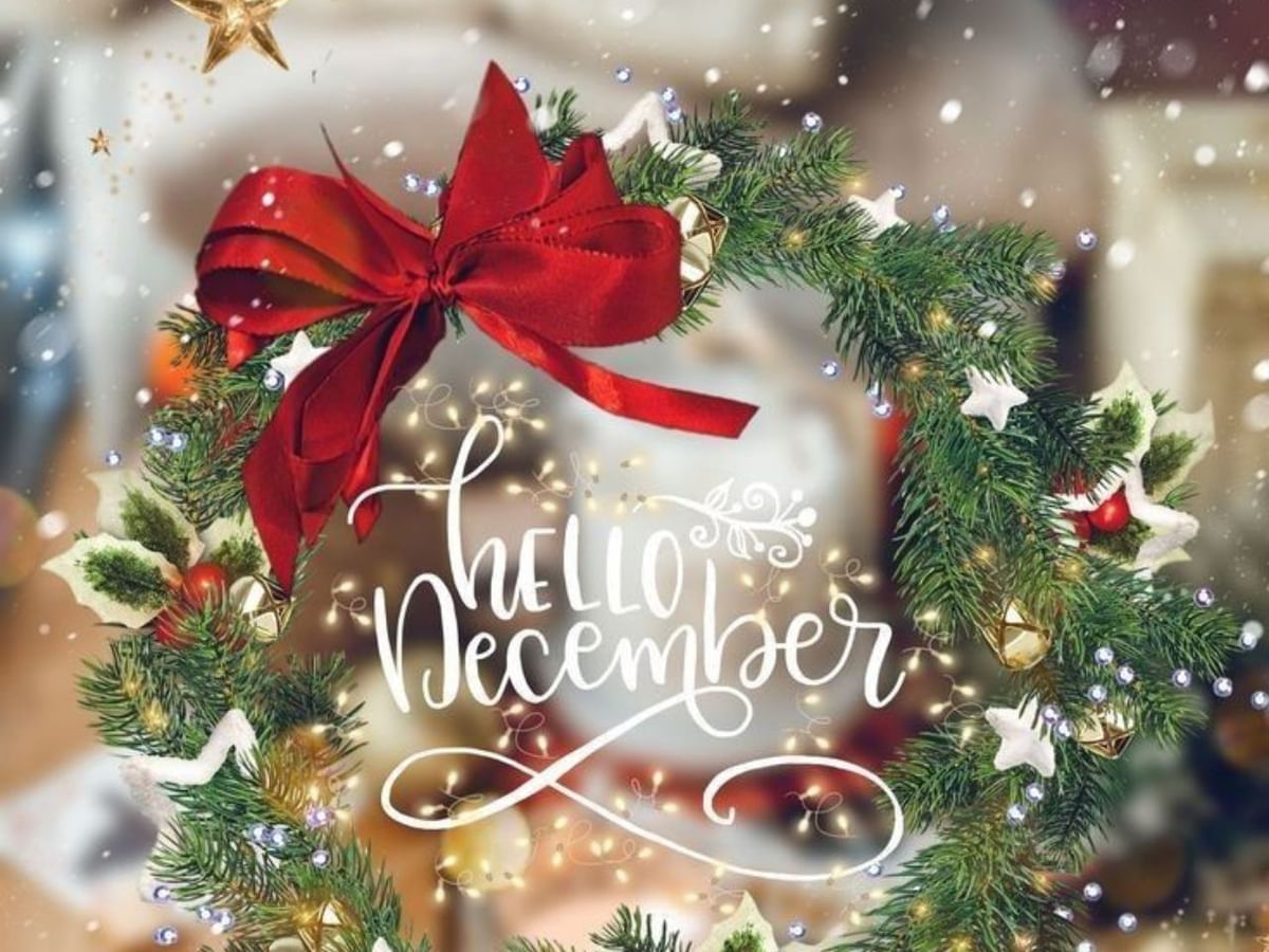Hello December 2023: Welcome December quotes, aesthetic image, HD wallpaper for Christmas season
