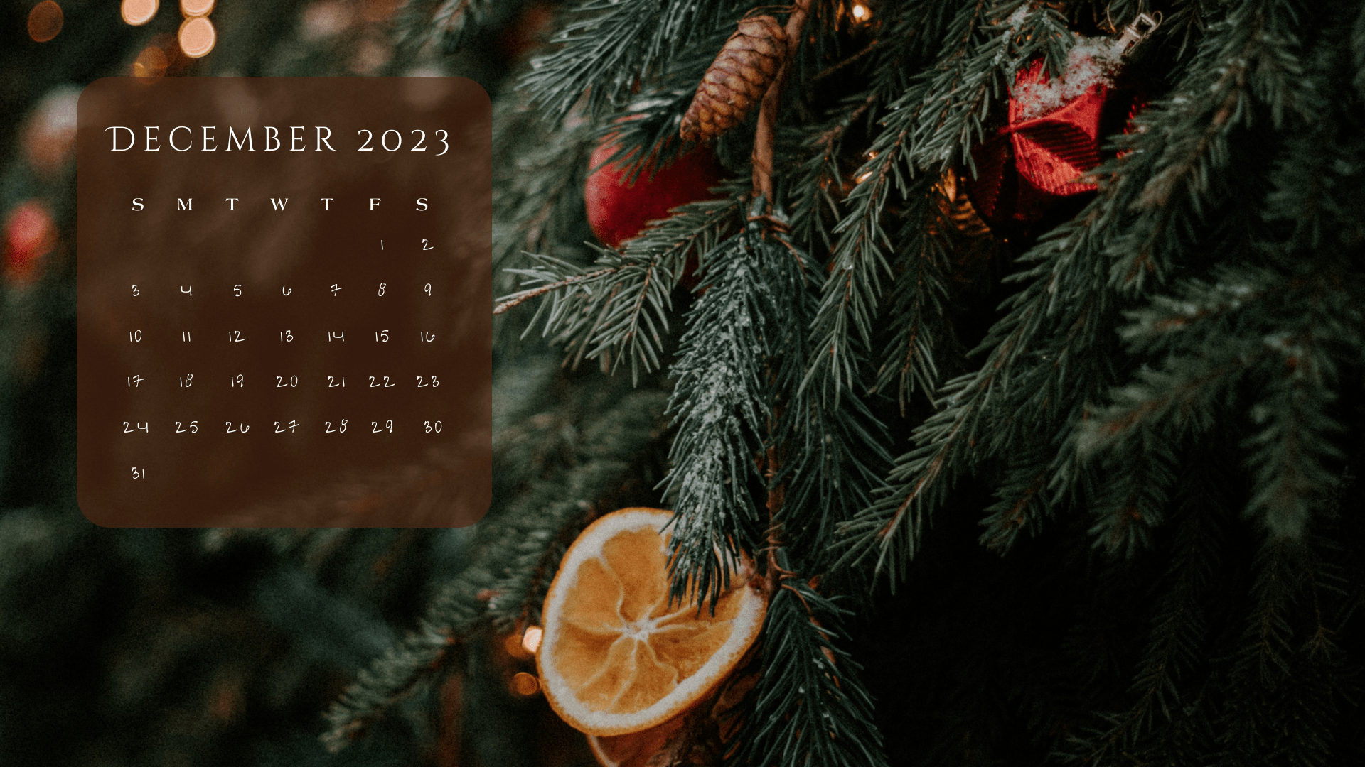 Free Desktop Background December 2023 Dash of Kam