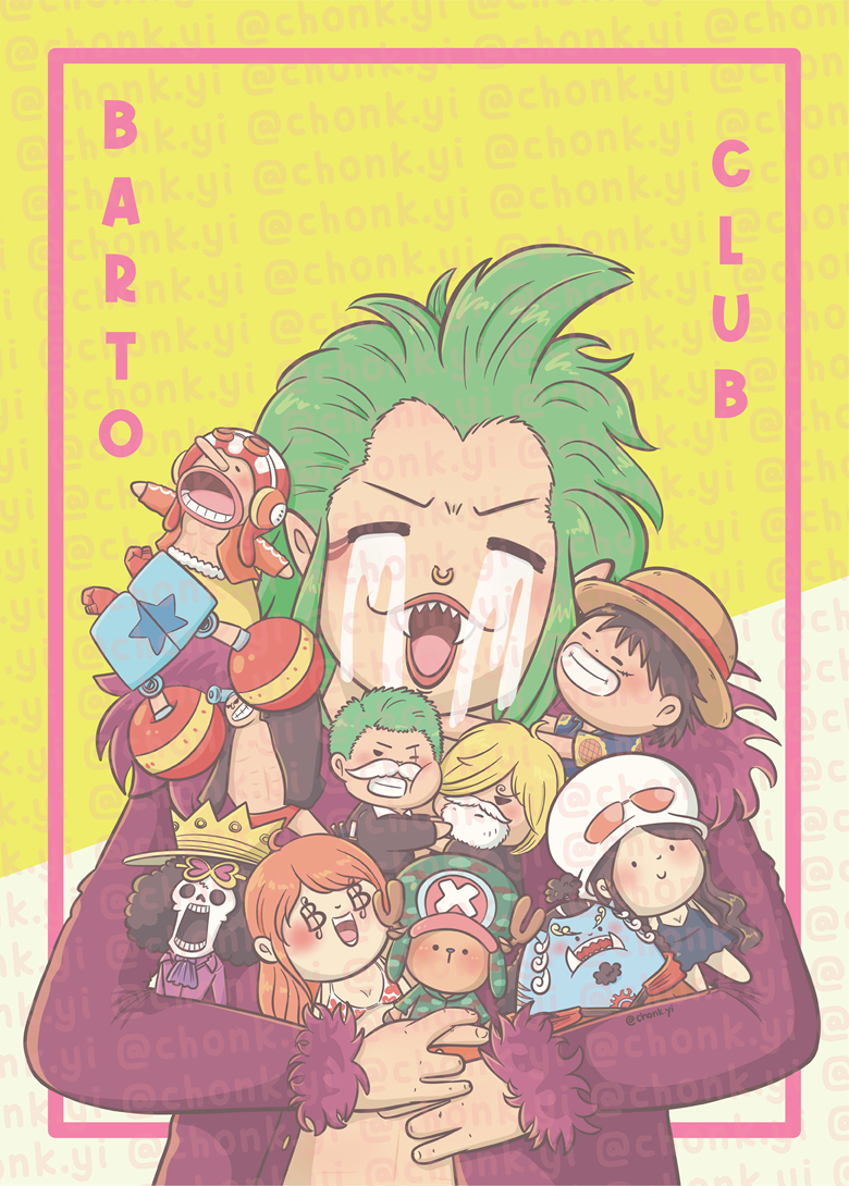 BARTO CLUB One Piece Bartolomeo Straw Hats Dressrosa Digital Art (Card Sleeve, IPad IPhone Wallpaper).YI Pet Artist's Ko Fi Shop Fi ❤️ Where Creators Get Support From Fans