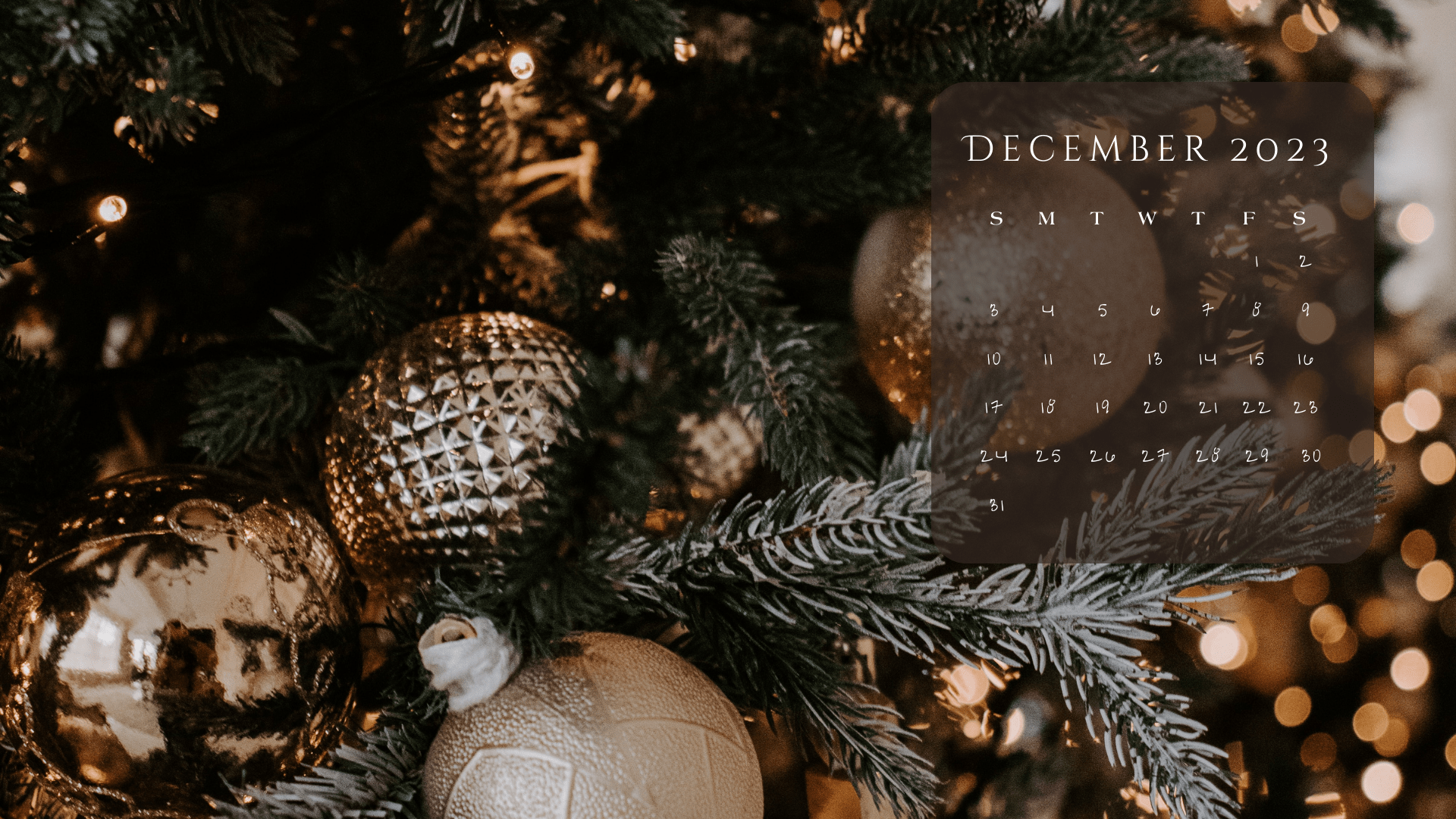 Free Desktop Background December 2023 Dash of Kam