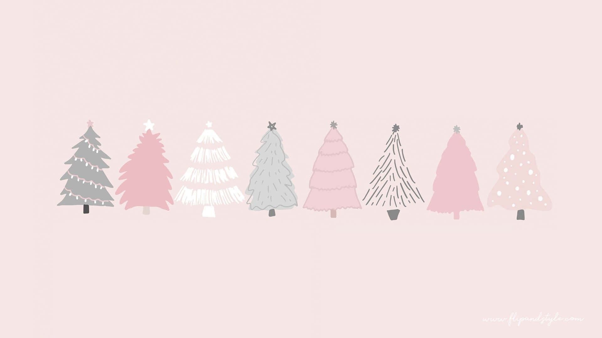 Download Cute Christmas Laptop Cartoon Wallpaper