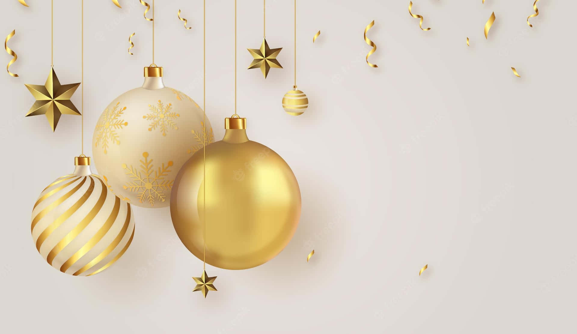 Download Celebrate This Christmas Season With This Golden Theme! Wallpaper