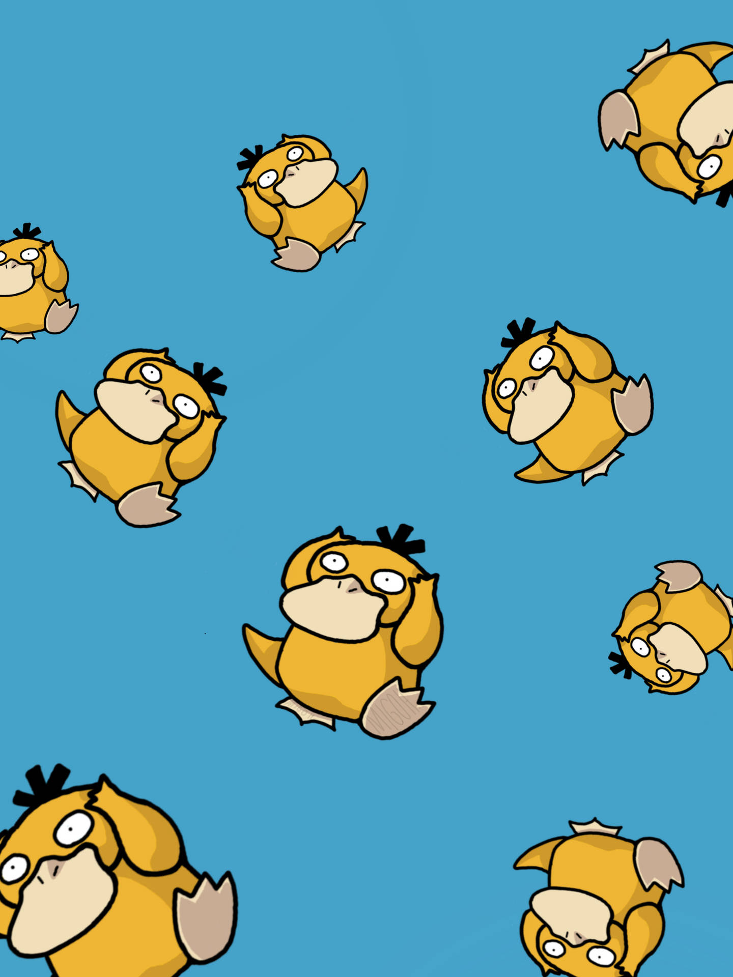 Download Psyduck Patterned Phone Wallpaper