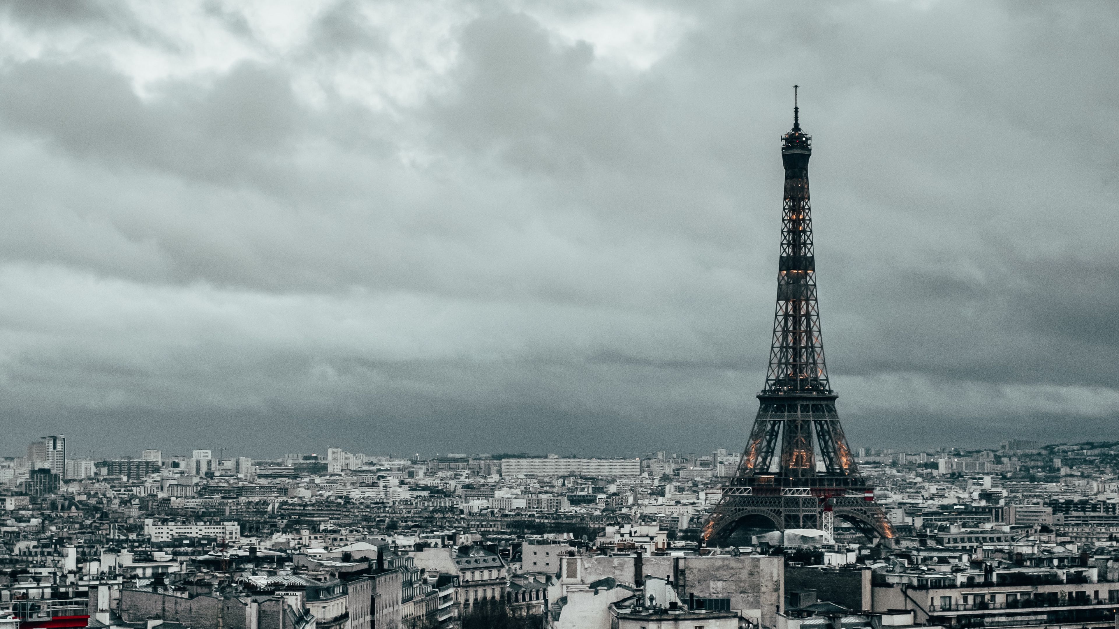 city, tower, eiffel tower, paris, 4k HD Wallpaper