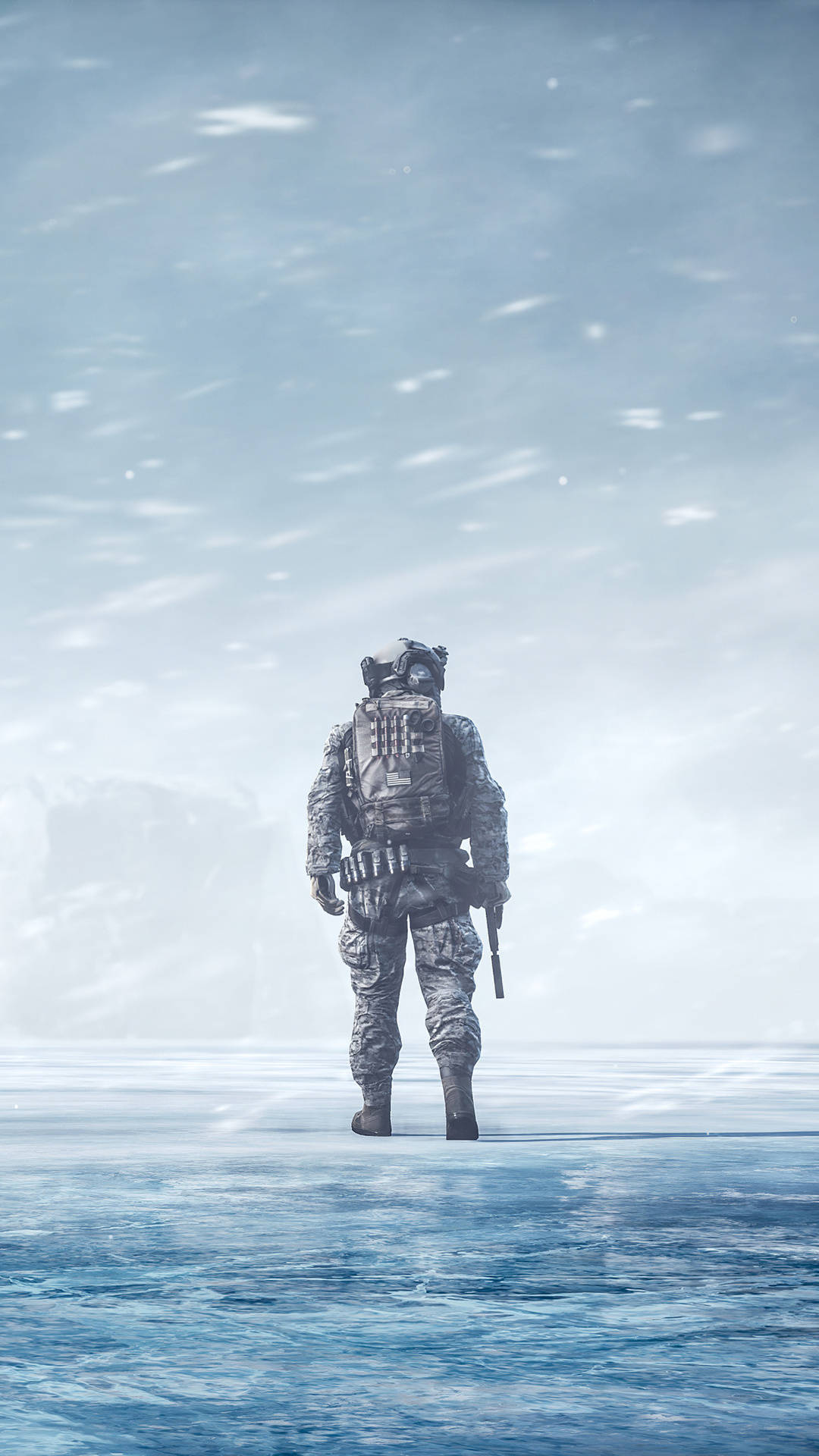 Download Soldier On Ice Battlefield 4 Phone Wallpaper