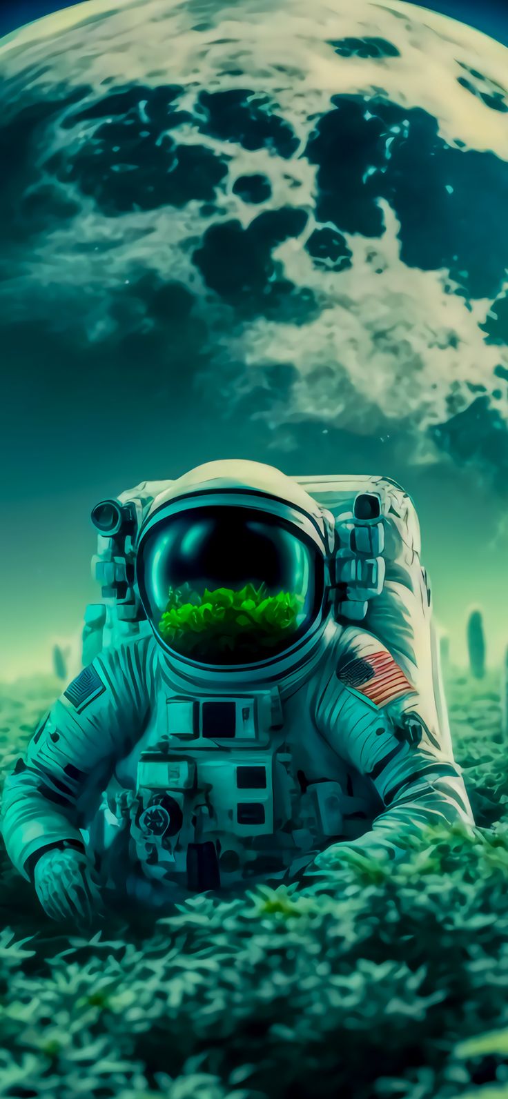 Astronaut in dreamy land, landscape, fantasy, 1125x2436 wallpaper. Phone wallpaper image, Art wallpaper iphone, HD phone wallpaper