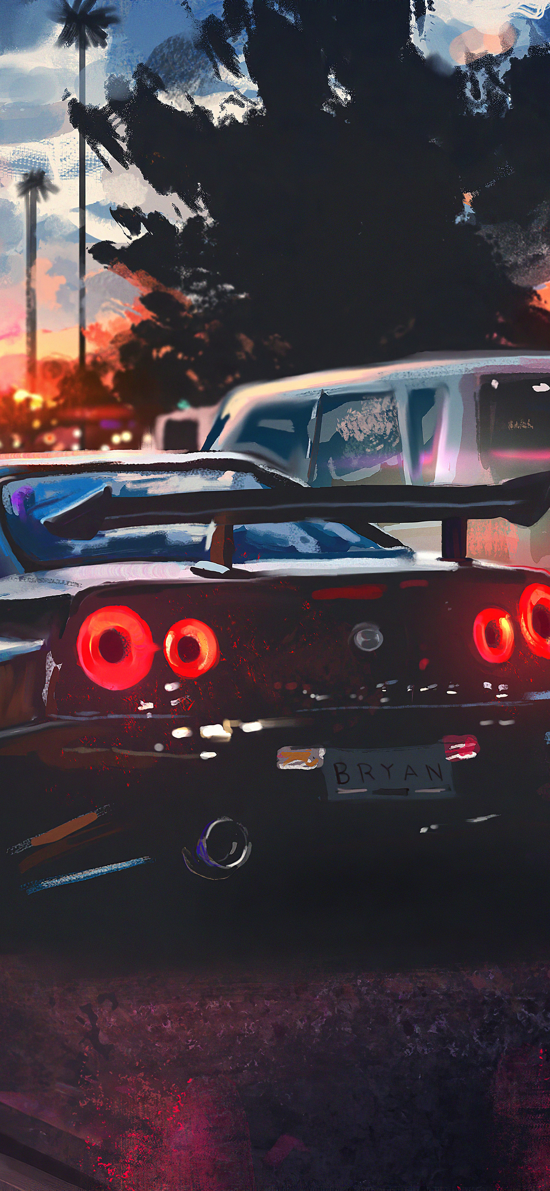 Nissan Skyline Painting Art 4k iPhone XS, iPhone 10, iPhone X HD 4k Wallpaper, Image, Background, Photo and Picture