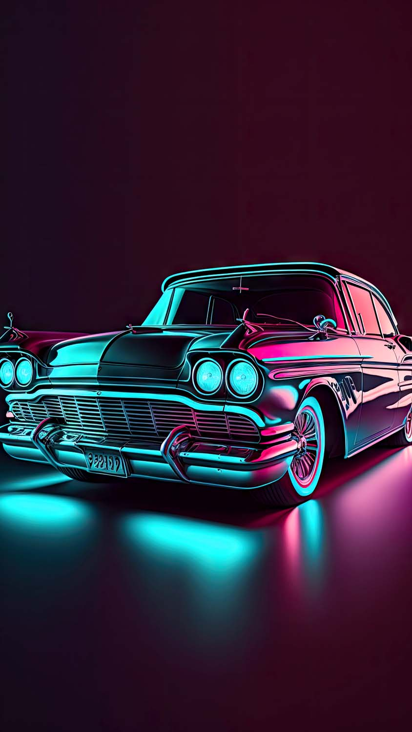 Retro Neon Car IPhone Wallpaper HD Wallpaper, iPhone Wallpaper. Car iphone wallpaper, Neon car, Moto wallpaper