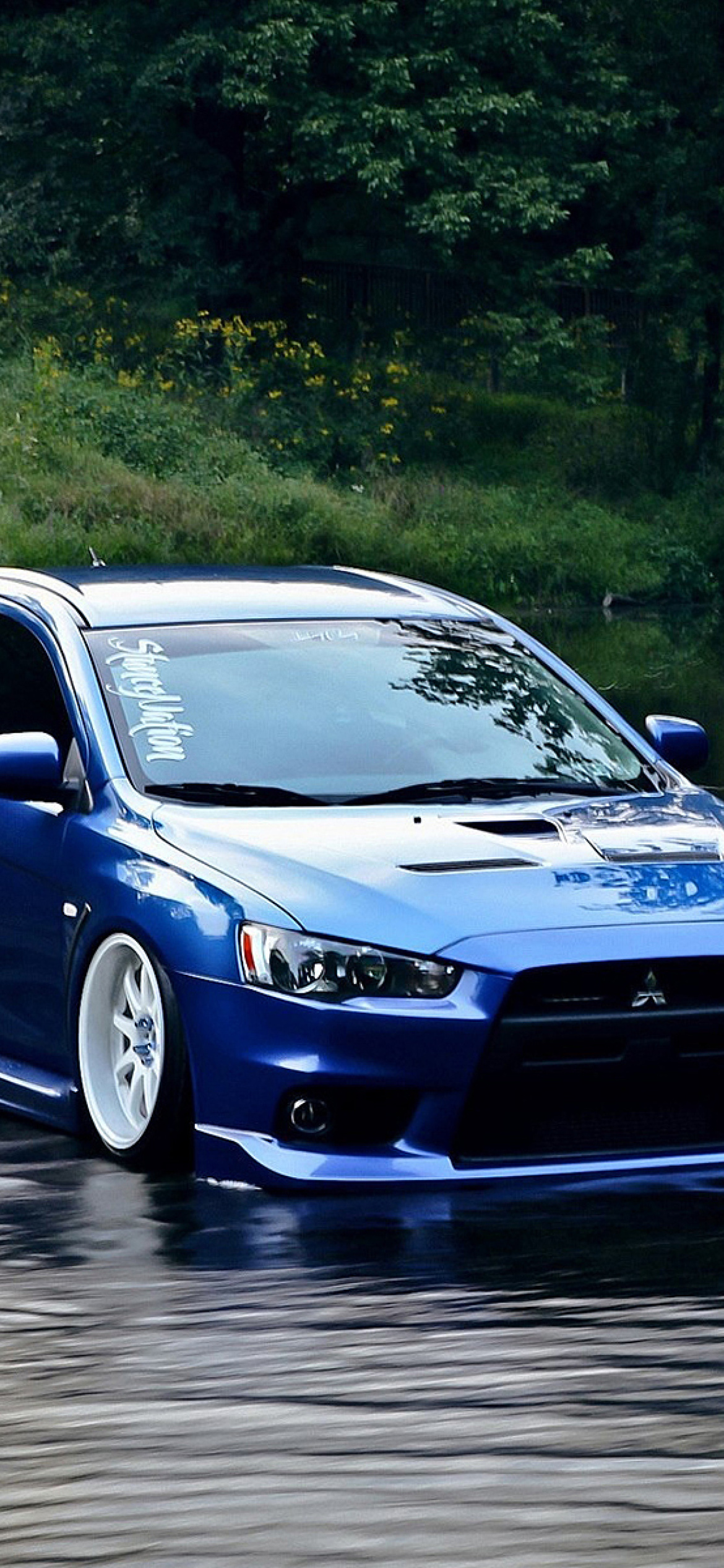 Mitsubishi Lancer Evolution X Wallpaper for iPhone 11