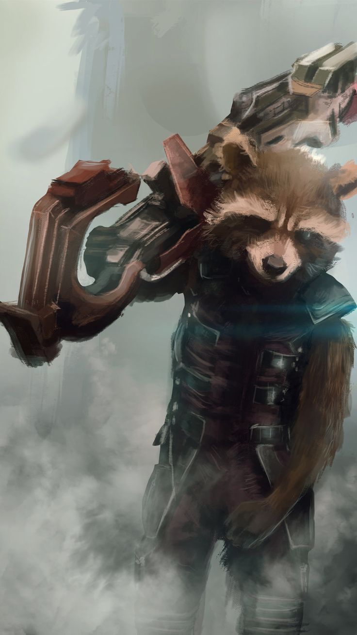 Rocket Racoon. Guardians of the galaxy. Rocket raccoon, Marvel fan art, Guardians of the galaxy