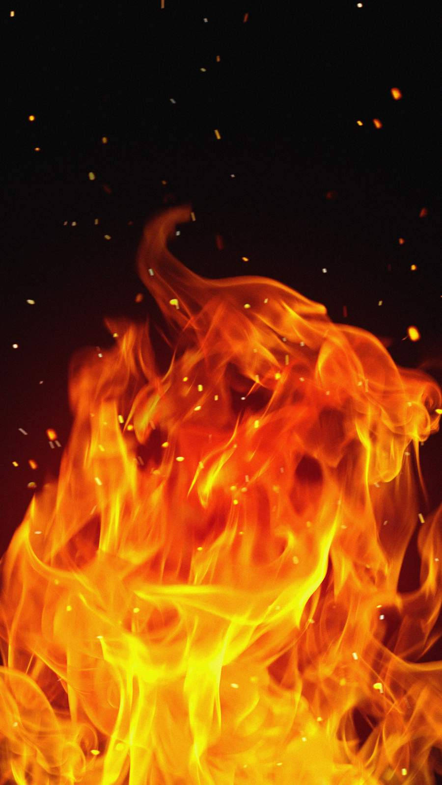 Download iPhone Fire Flame Up Wallpaper