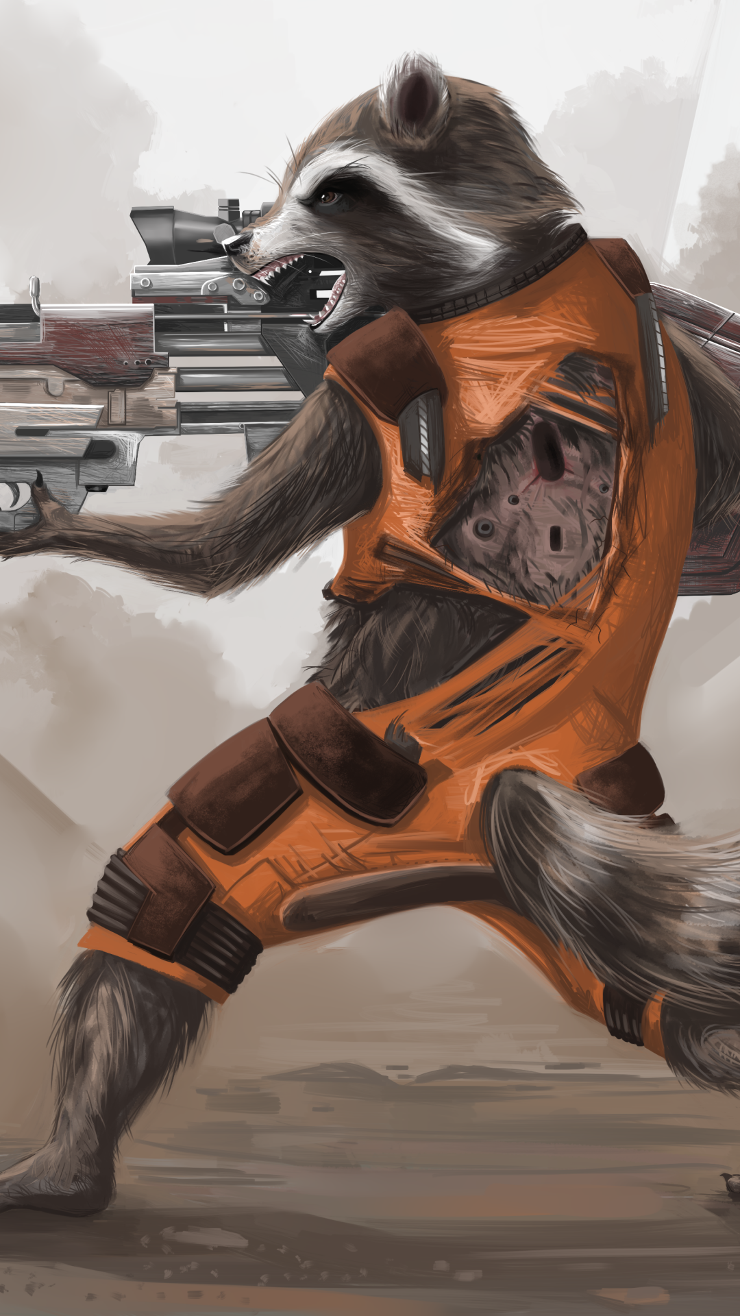 Rocket Raccoon Phone Wallpaper