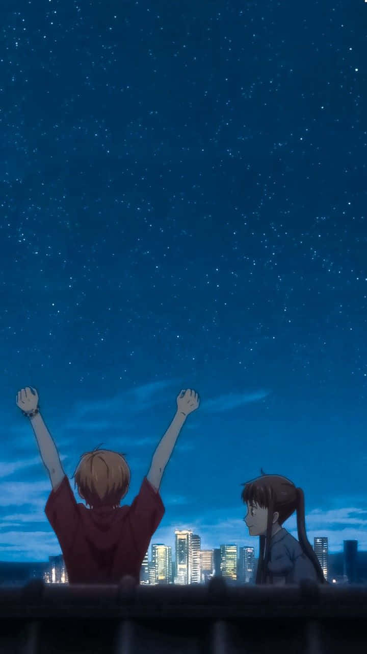 Download Kyo And Tohru Night City Fruits Basket Anime Wallpaper
