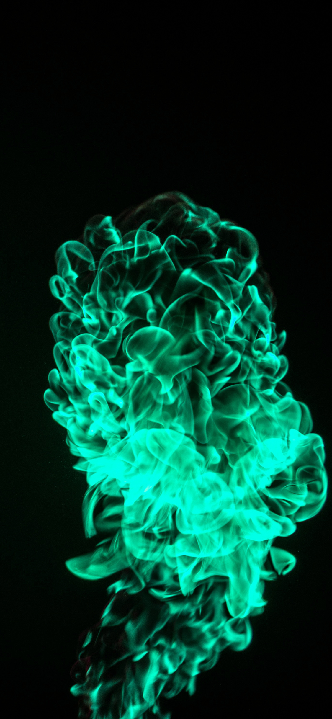 iPhone X wallpaper. fire green dark pattern