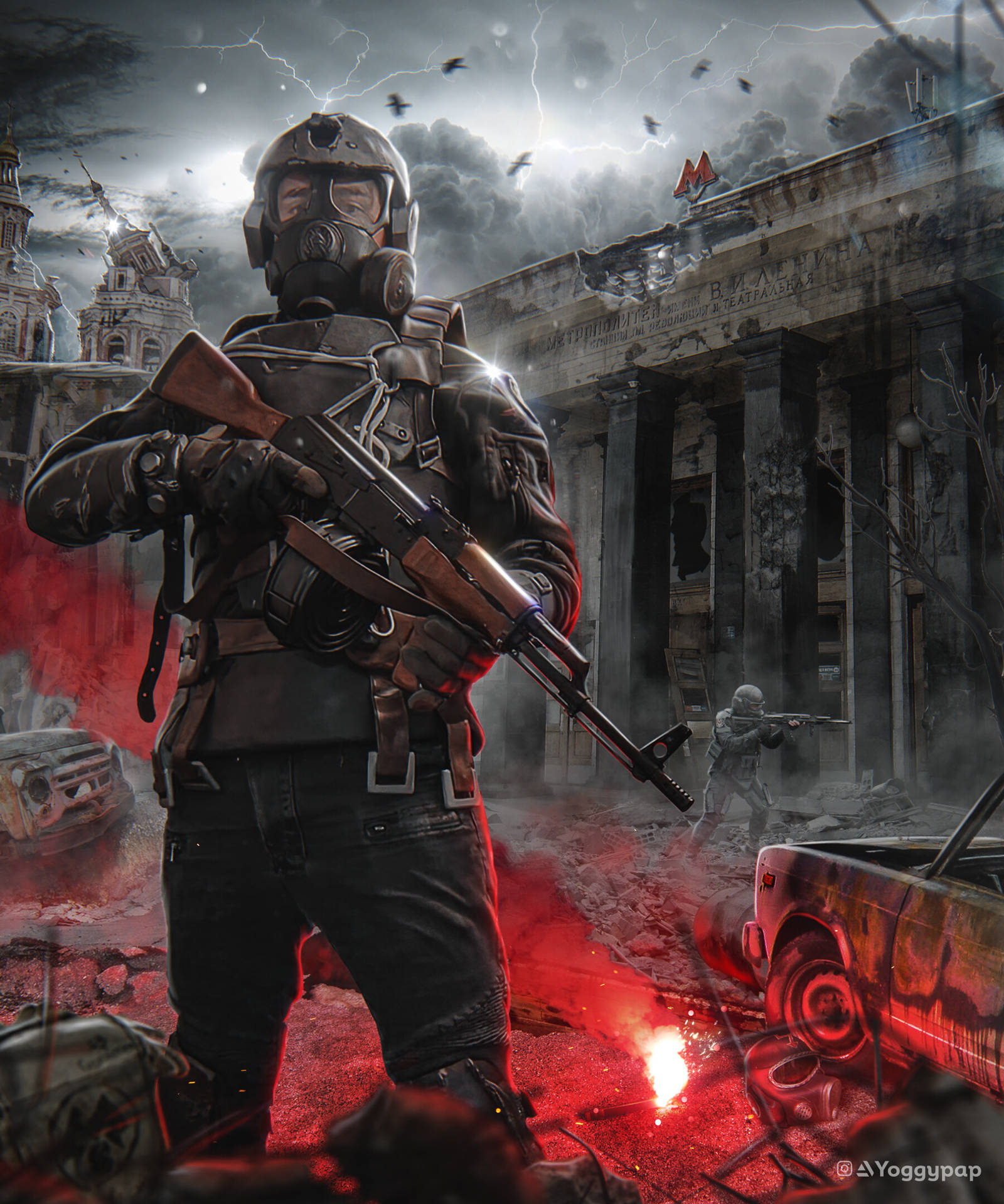 Download Metro Phone Ruined City Hall Wallpaper