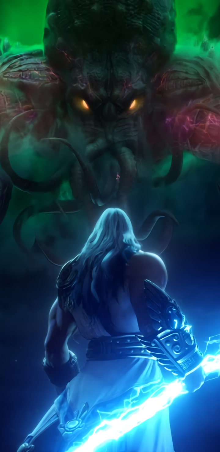 Zeus (Smite) Phone Wallpaper