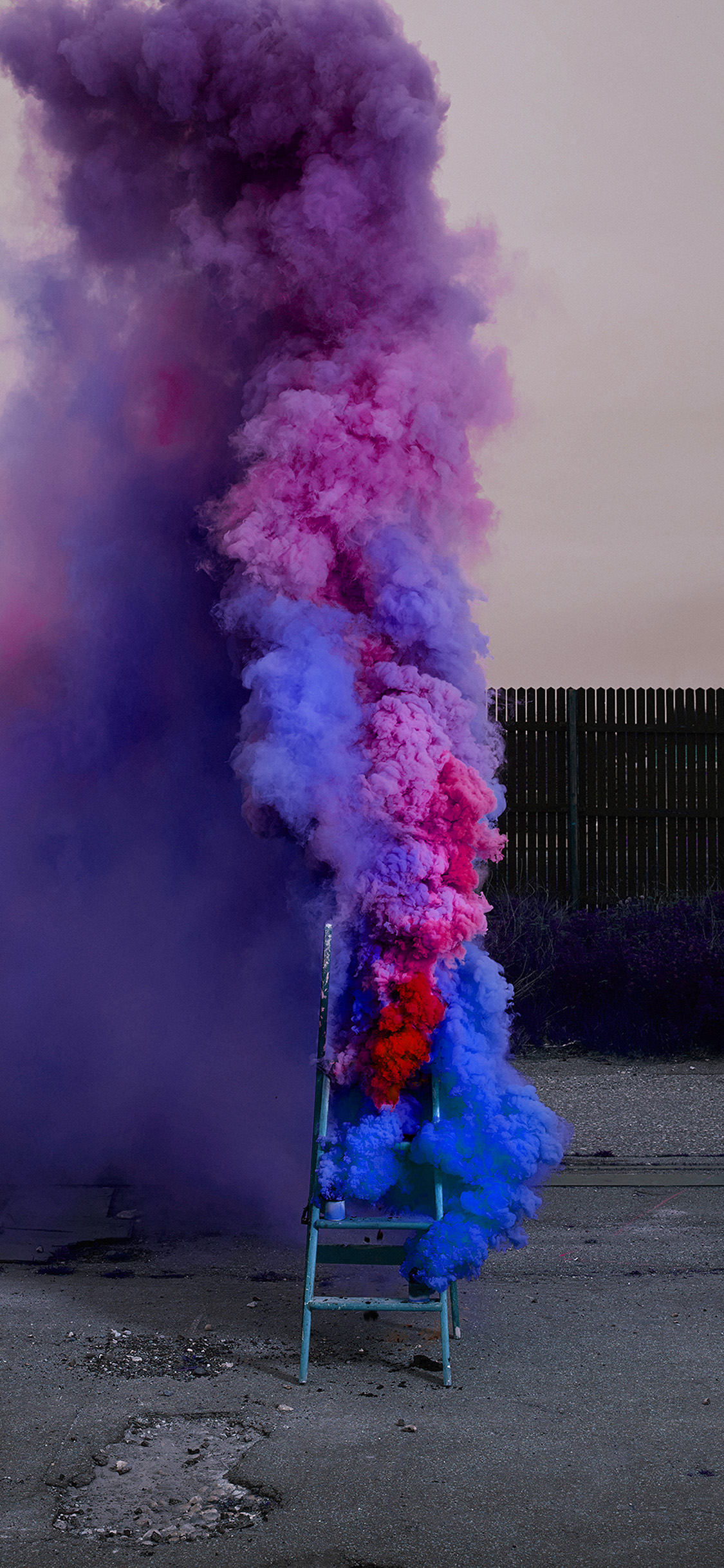 Fire Smoke Purple Art Wallpaper