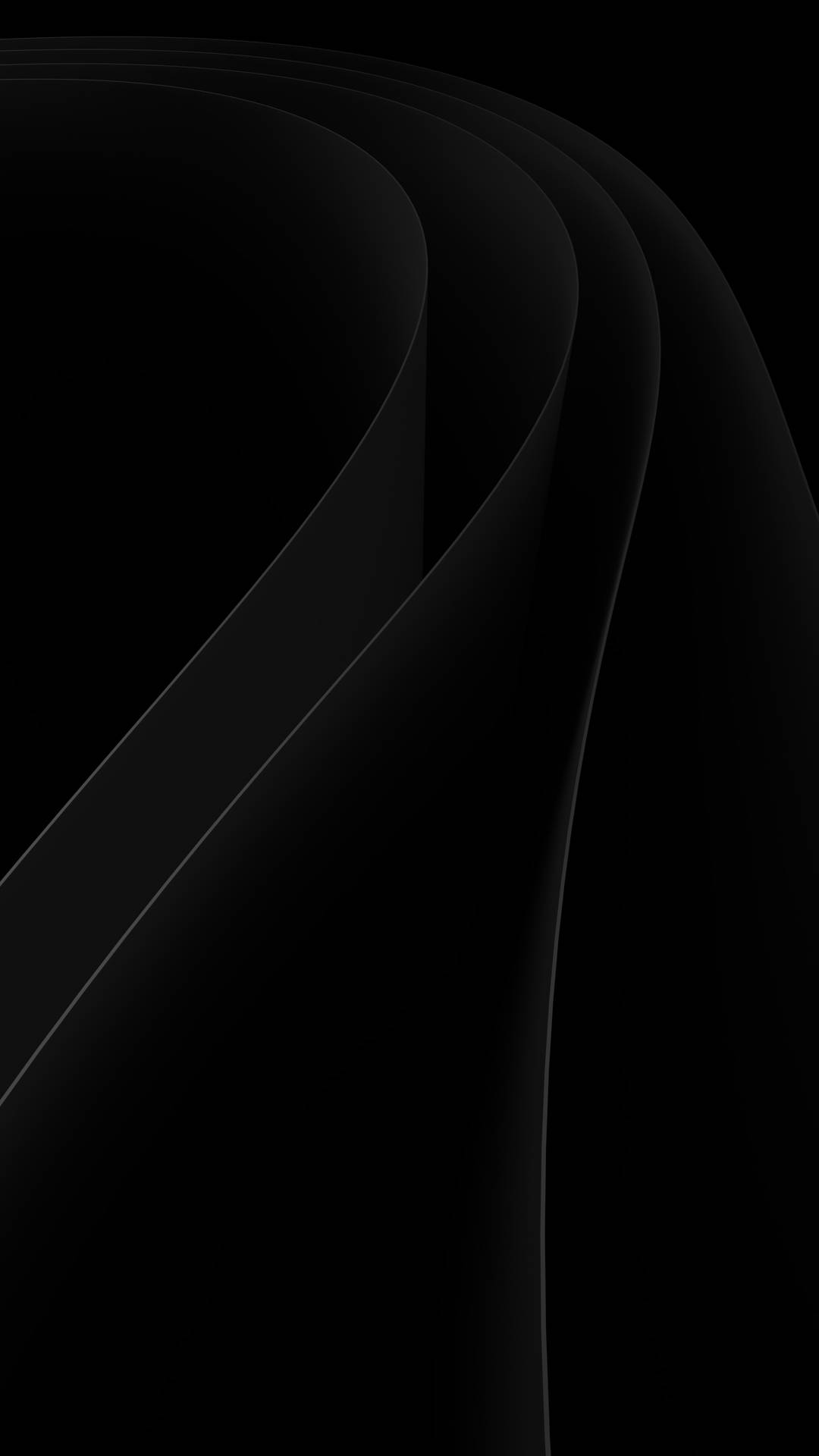 Download Wavy Minimalist Black Phone Wallpaper