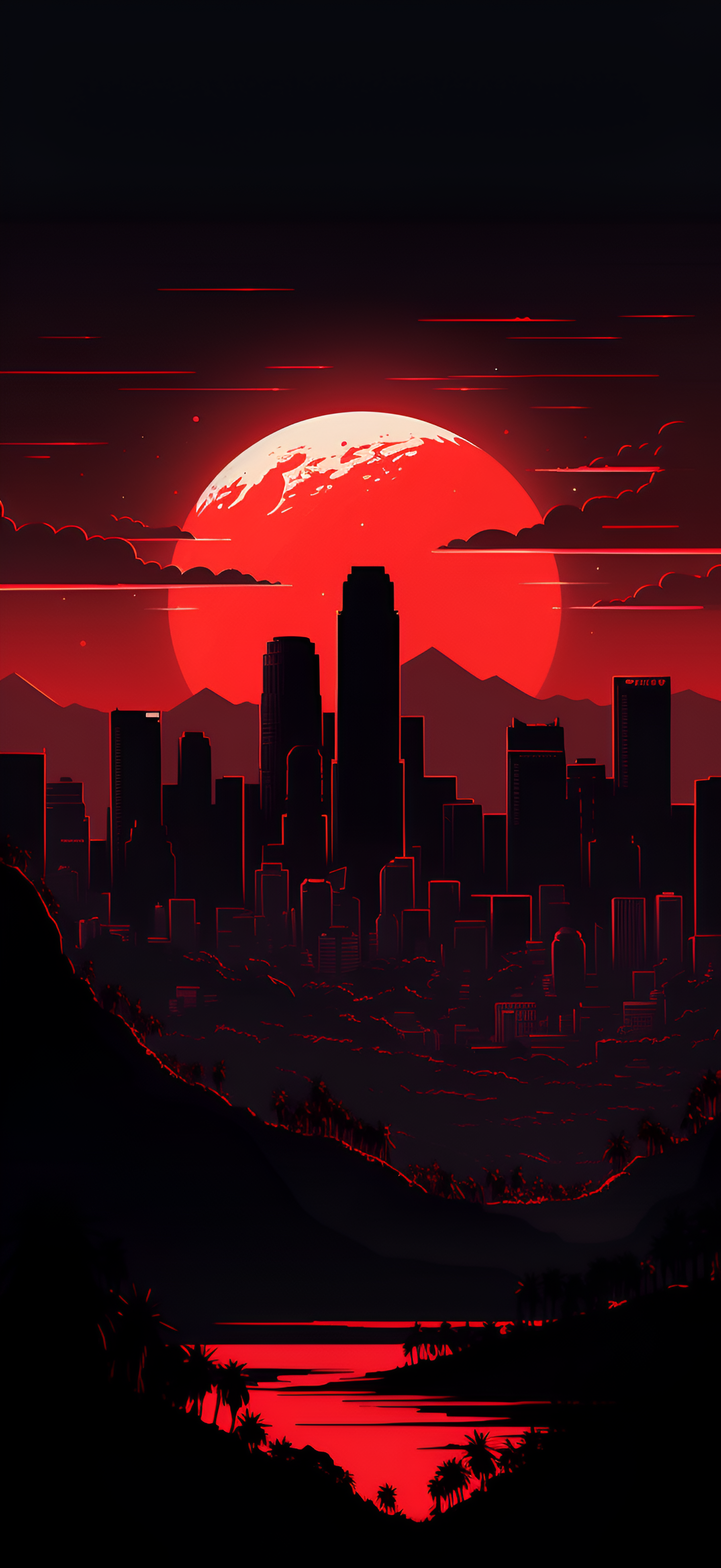 Burning Red Aesthetic Wallpaper iPhone