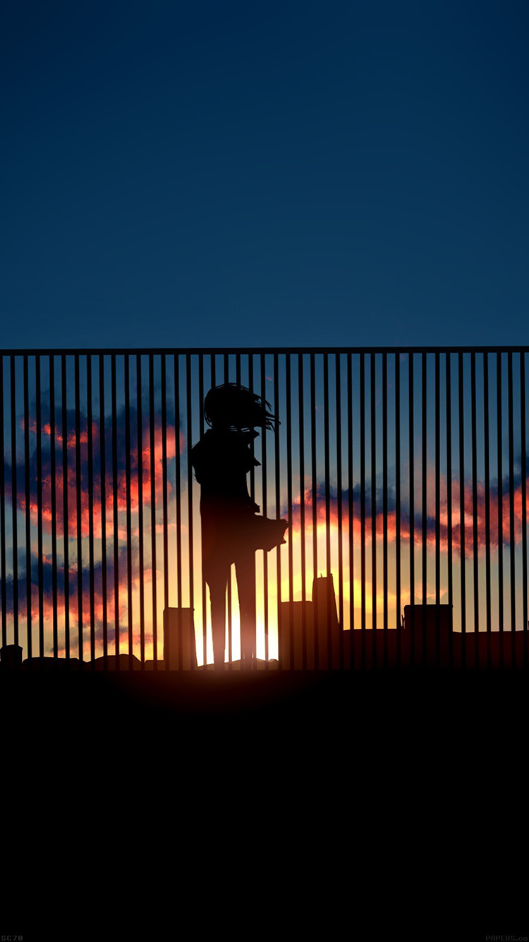 iPhone 6 Wallpaper sunset anime afternoon
