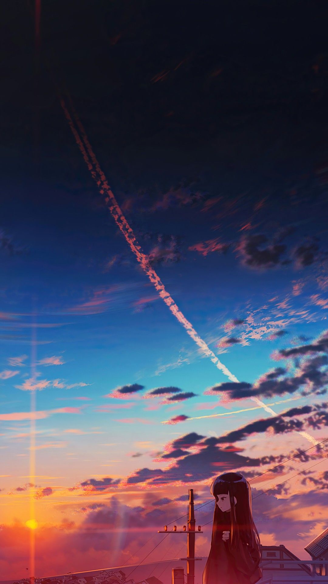 anime sunset clouds. Anime scenery wallpaper, Scenery wallpaper, Anime scenery