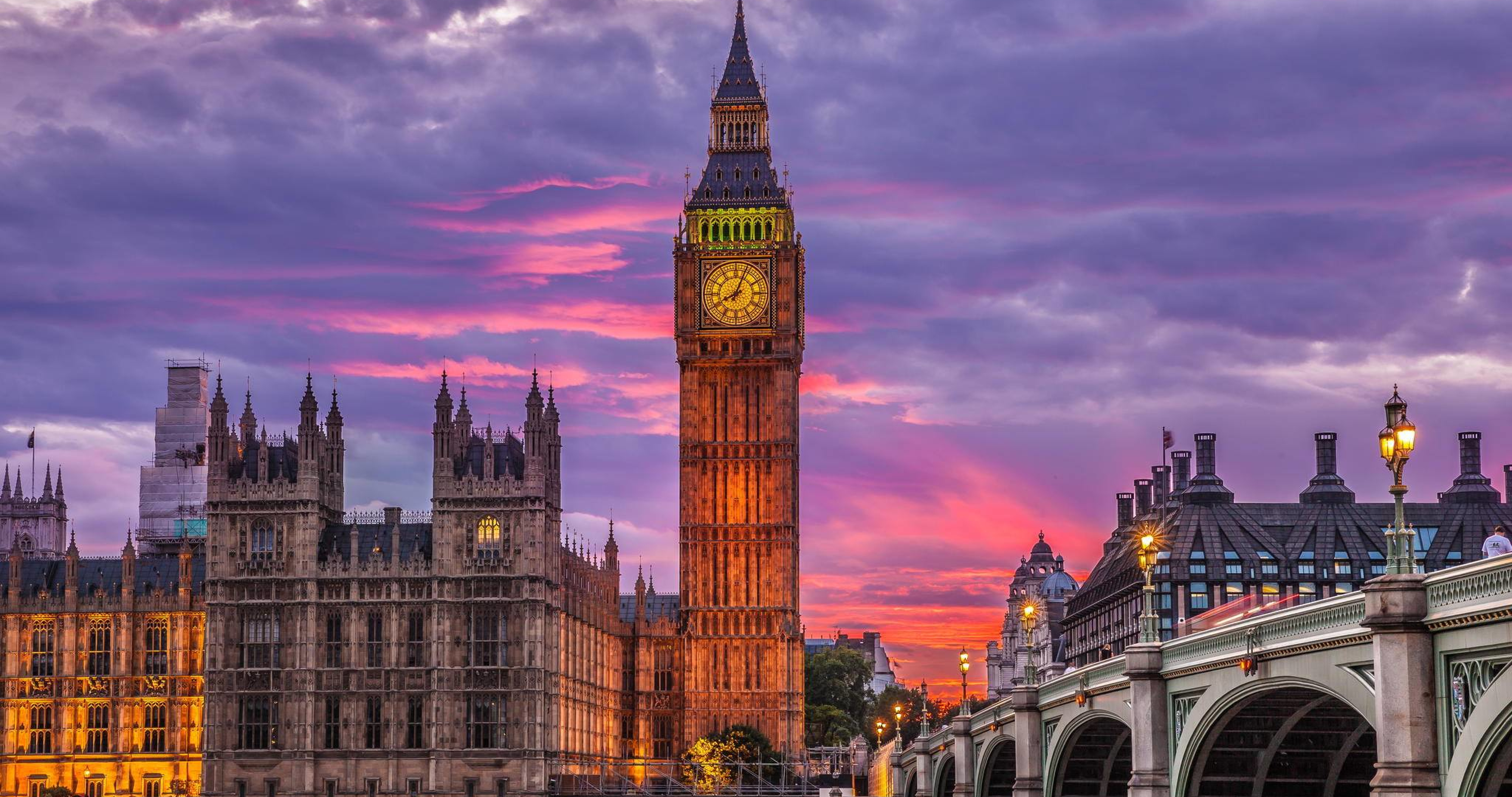 Wallpaper Big Ben London During Sunset, Background Free Image