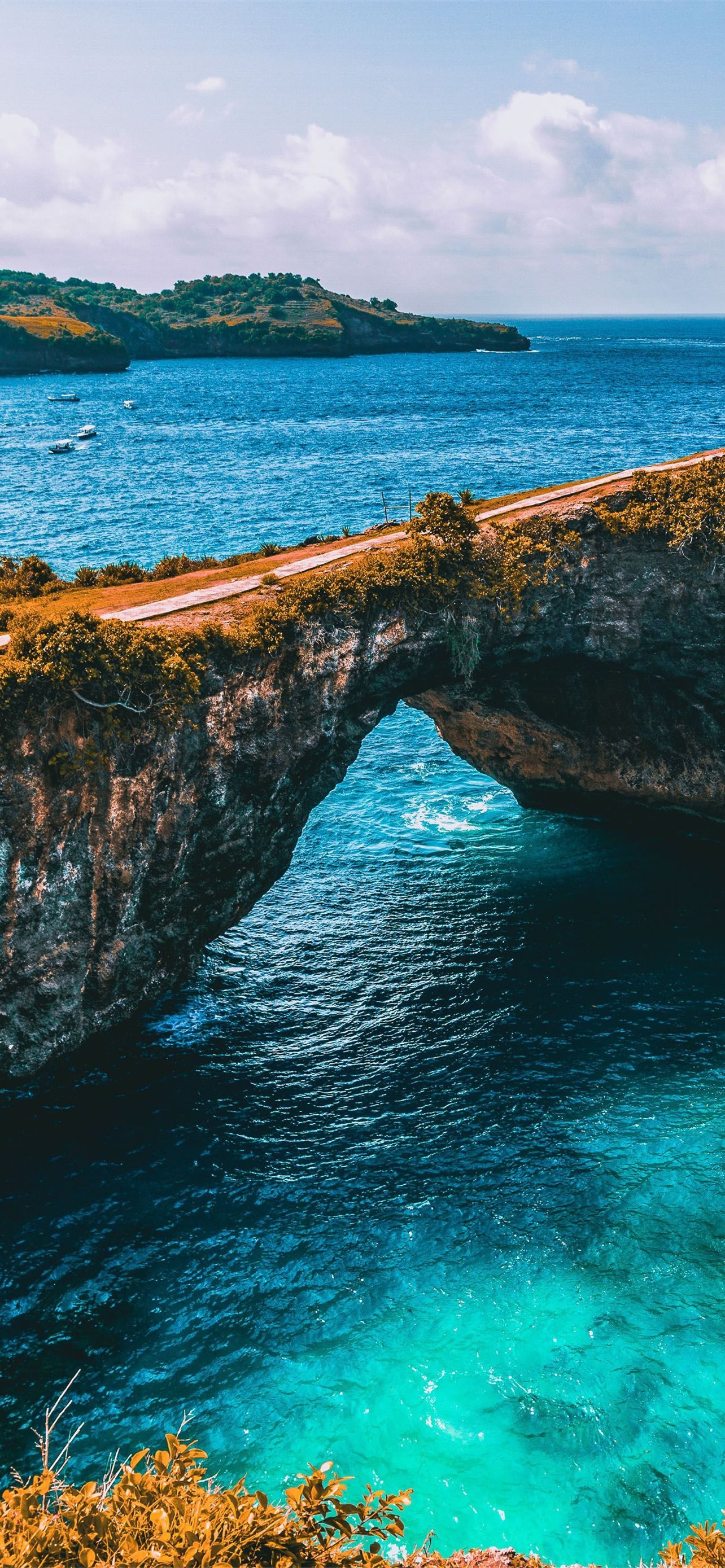 Natural Bridge In Bali Cave iPhone Wallpaper Free Download
