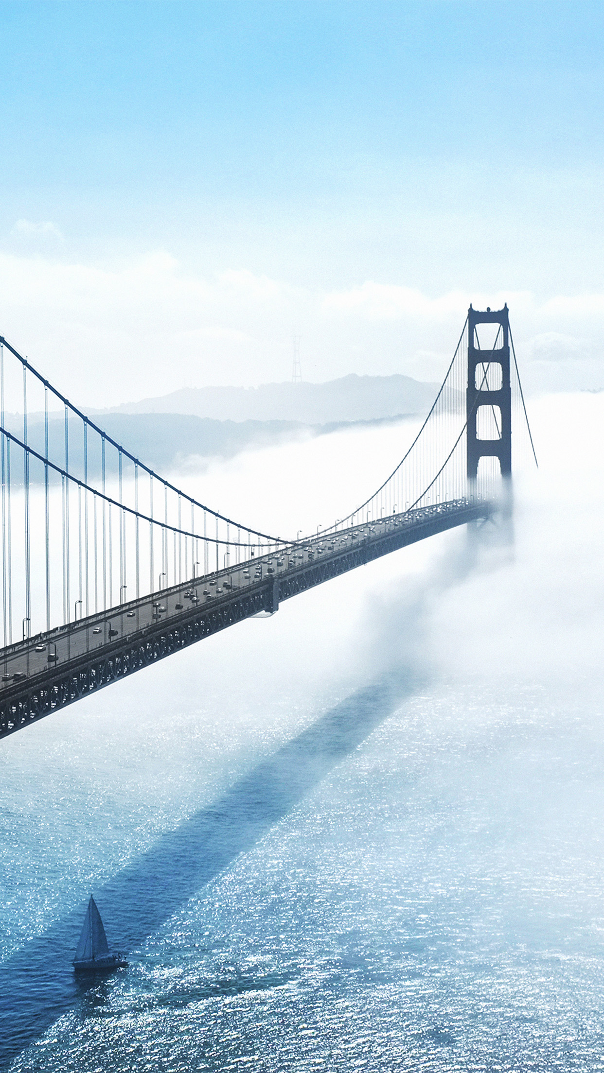 iPhone X wallpaper. bridge sea lake river city