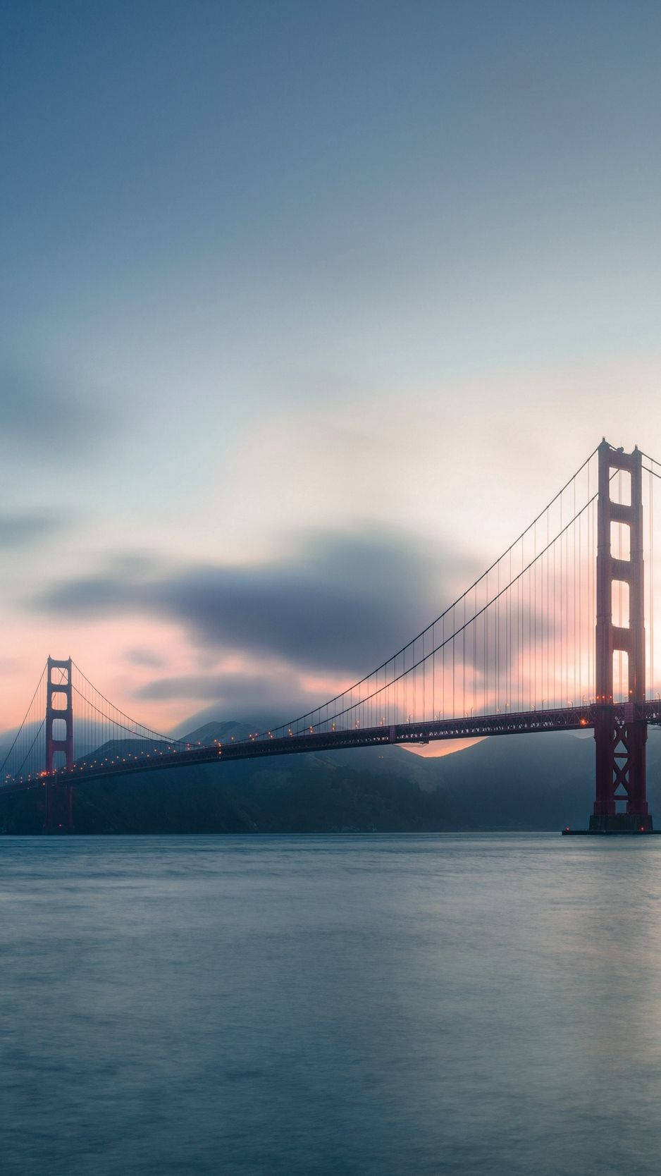 Download San Francisco Phone Mountains Behind Golden Gate Bridge Wallpaper