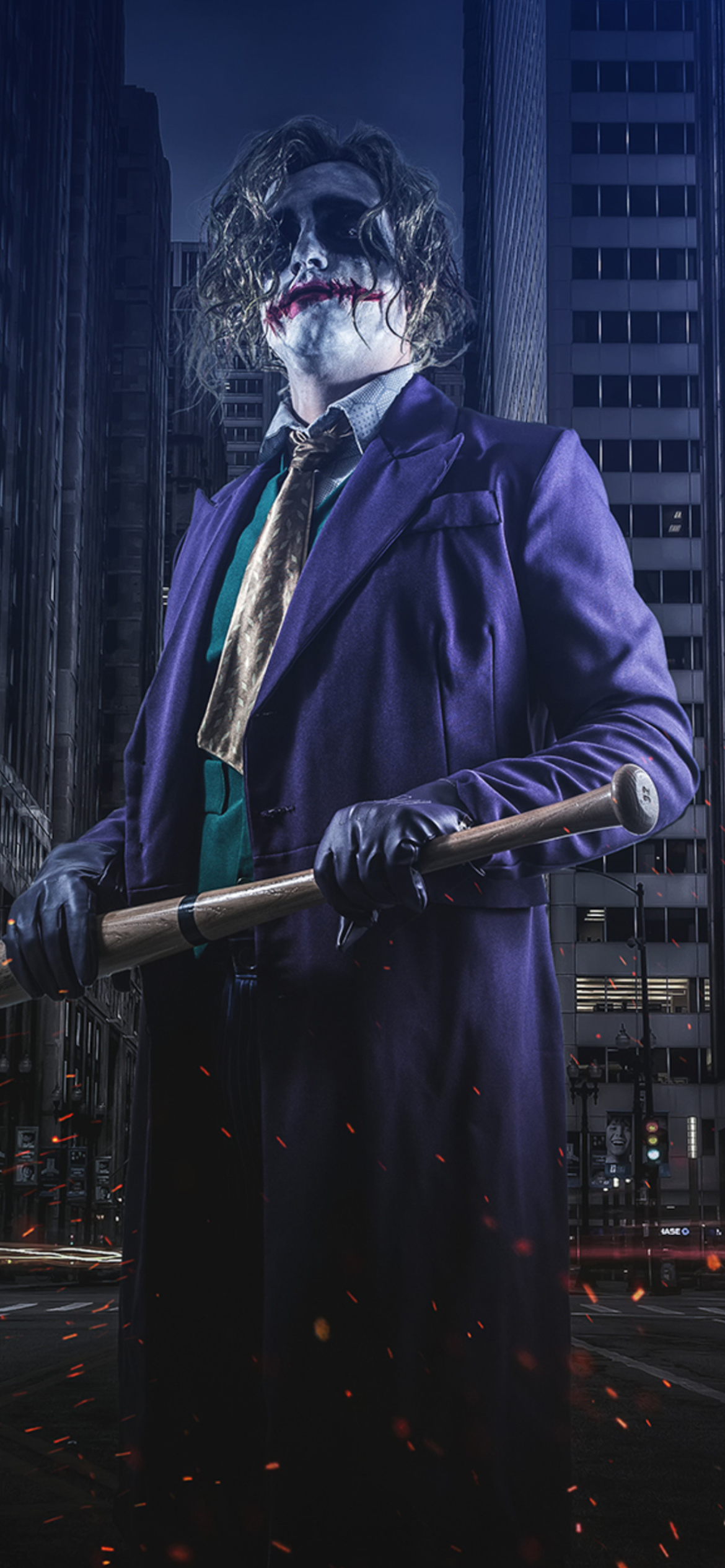 Joker Cosplay Wallpaper for iPhone 12 Pro