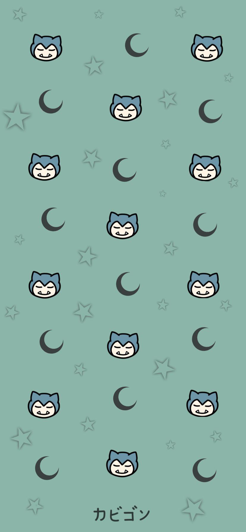 Free Snorlax phone wallpaper I made! Original design & one with space for a clock