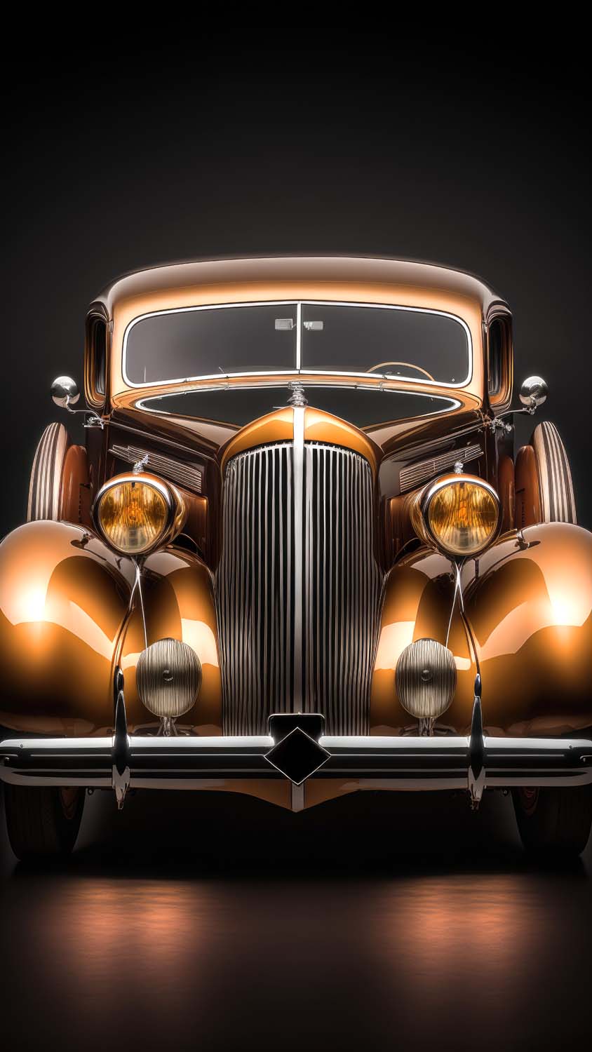 Golden Vintage Car iPhone Wallpaper HD iPhone Wallpaper