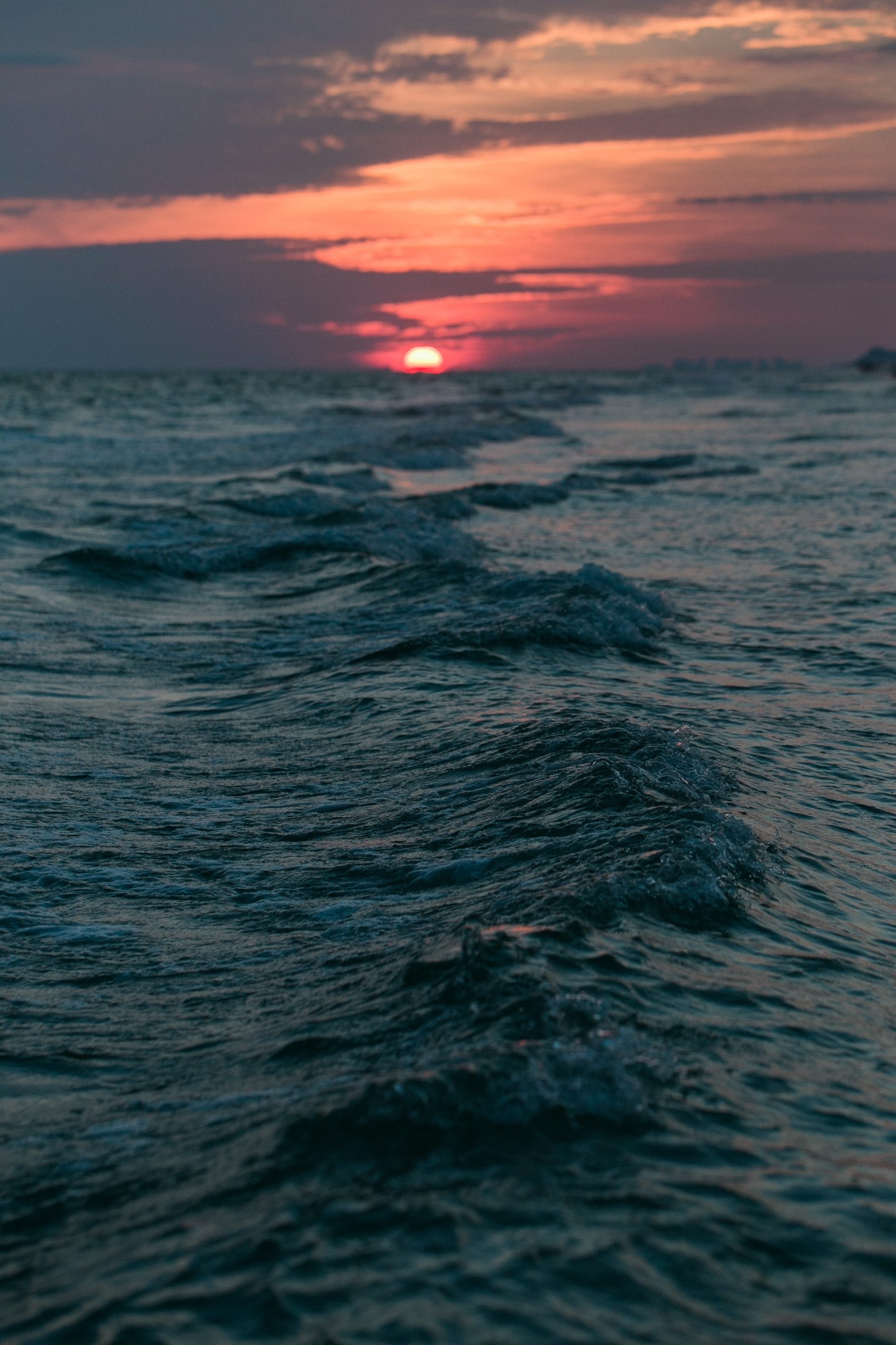 Sunset, Ocean, Beach iPhone Wallpaper
