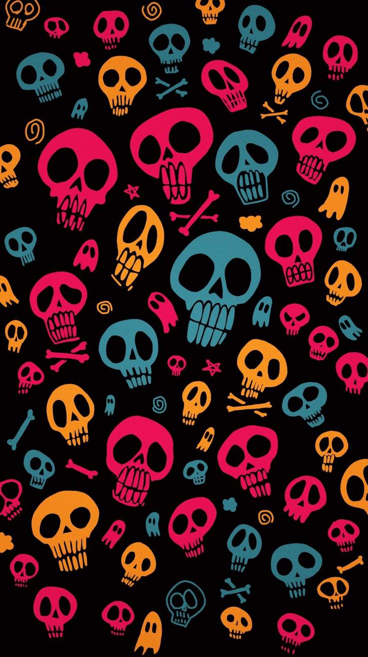 Halloween Skulls iPhone Wallpaper. Skull wallpaper, Graffiti wallpaper iphone, Halloween wallpaper iphone