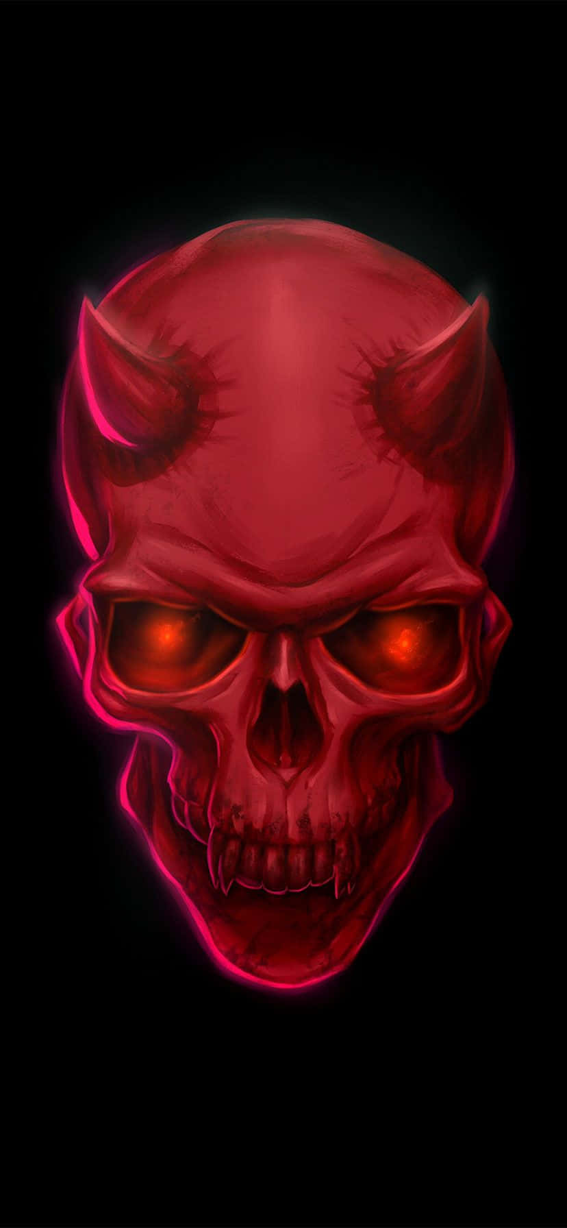 iPhone 11 Red Demonic Skull Wallpaper