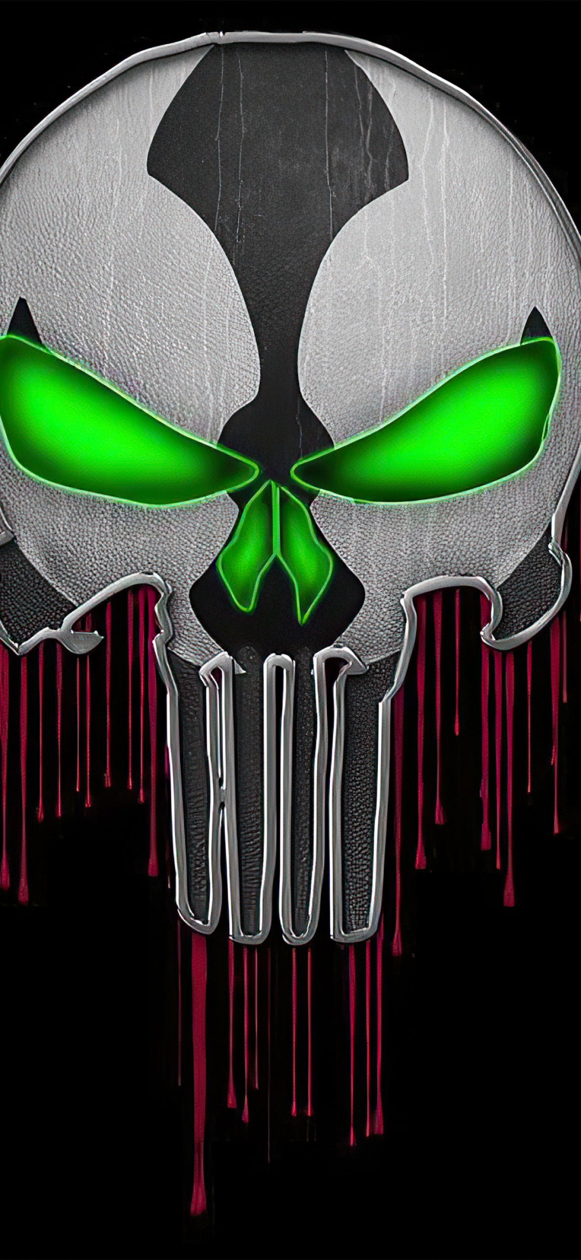 Spawn Wallpaper 4K, Skull, Punisher, Black background