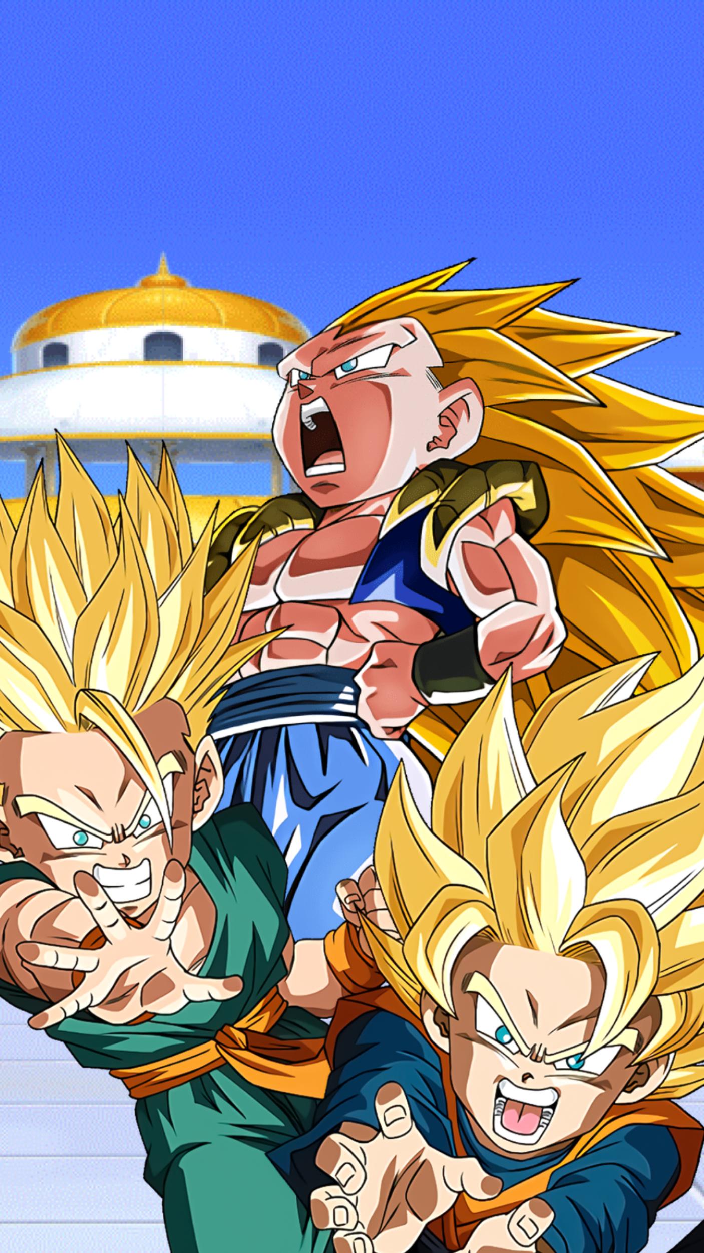 Trunks, Goten and Gotenks Phone Wallpaper