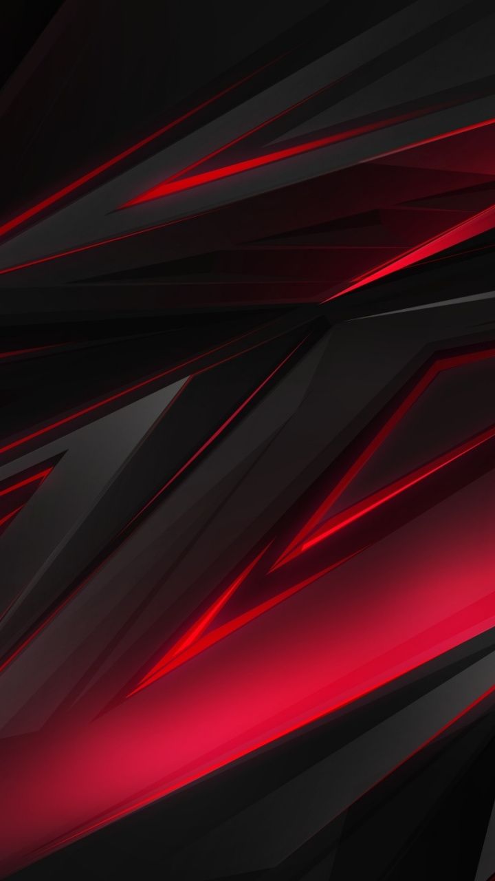 Red glowing edge, dark, shapes, 720x1280 wallpaper