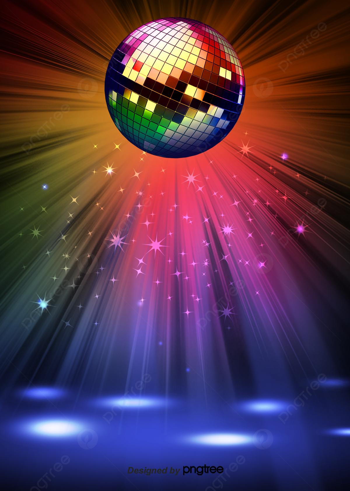 Night Club Disco Glowing Colorful Background Wallpaper Image For Free Download