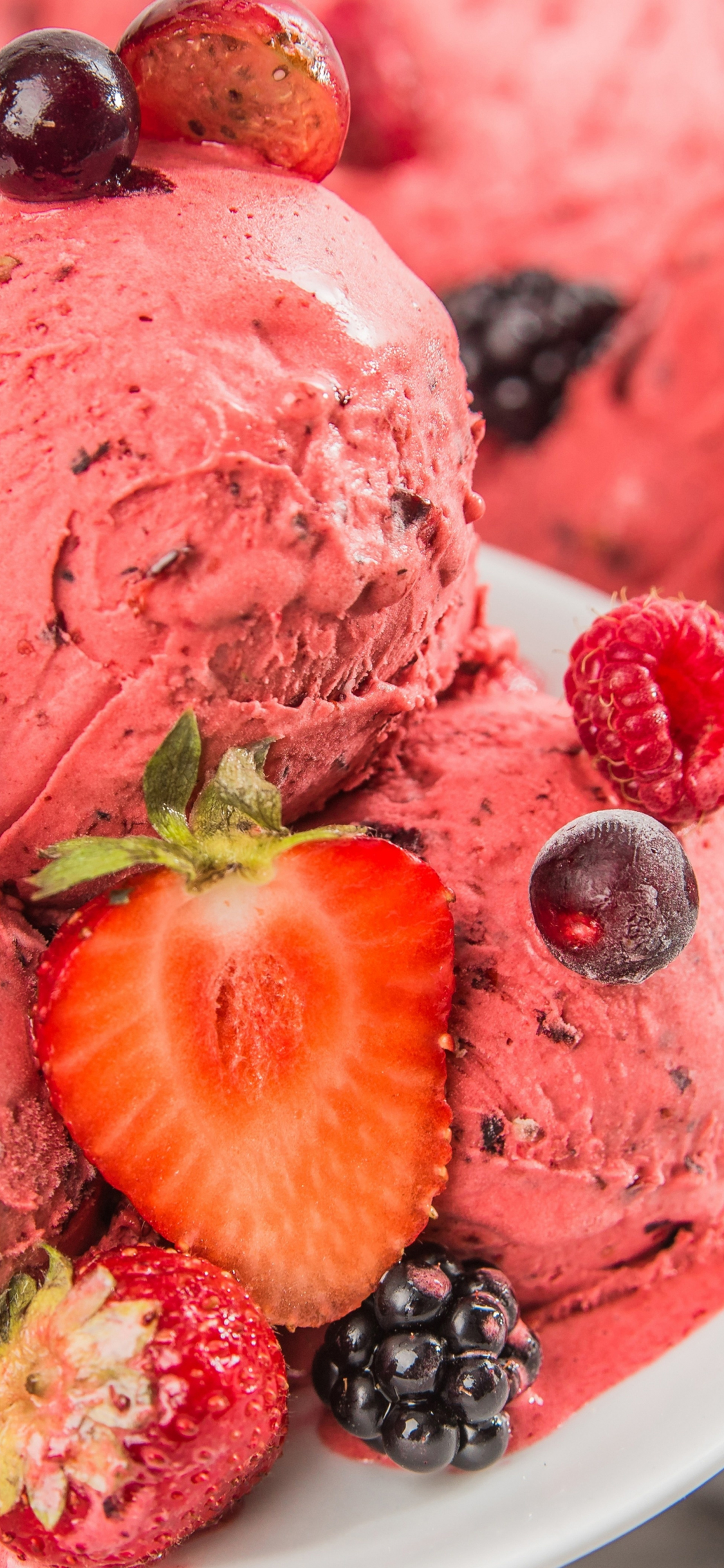 Download wallpaper 1125x2436 summer, dessert, fruits, ice cream, iphone x, 1125x2436 HD background, 5186