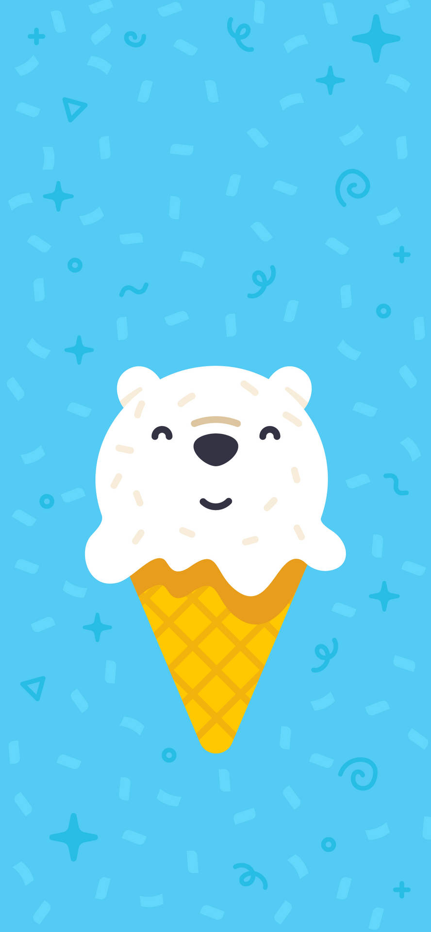 Download Bear Ice Cream iPhone Amoled Wallpaper