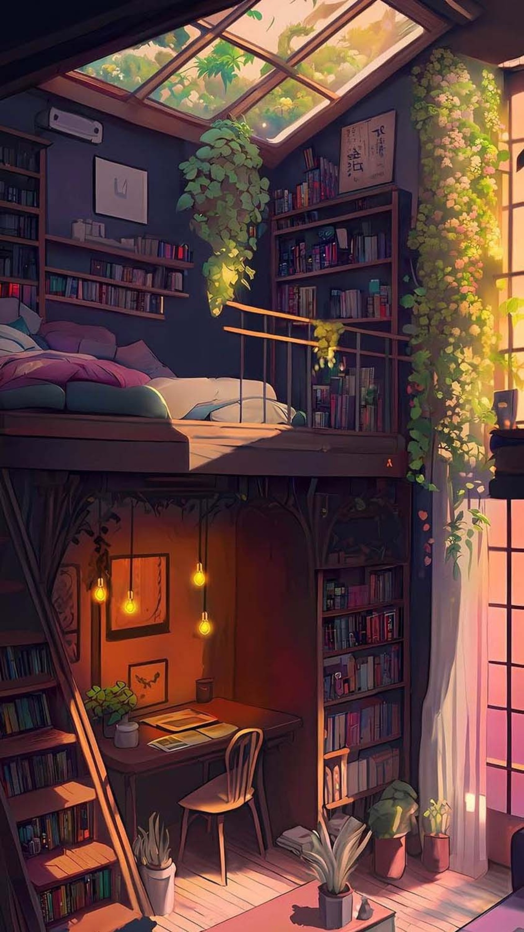 Best Anime Study Room Wallpaper [ HQ ]