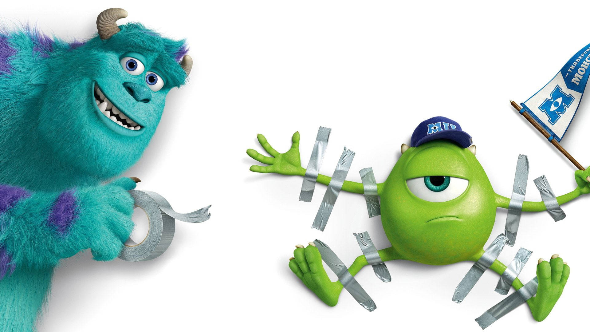 Download Monsters University Mike Wazowski With Sulley Wallpaper